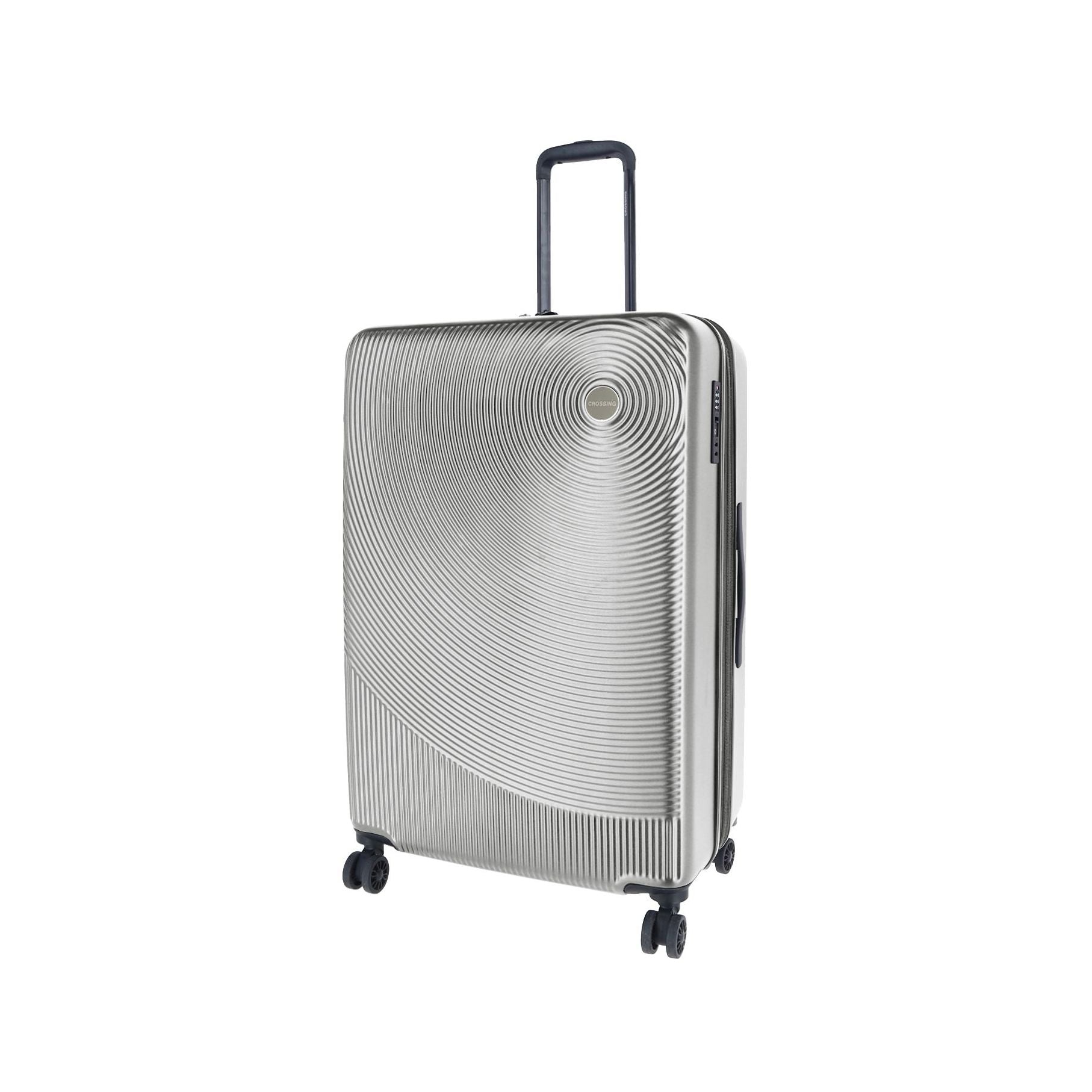 Crossing Wanderer Polycarbonate Expandable 20" Carry On Luggage Spinner - Silver