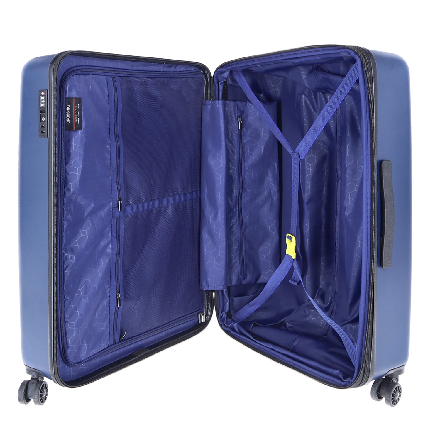Crossing Wanderer Polycarbonate Expandable 28" Large Luggage Spinner - Blue