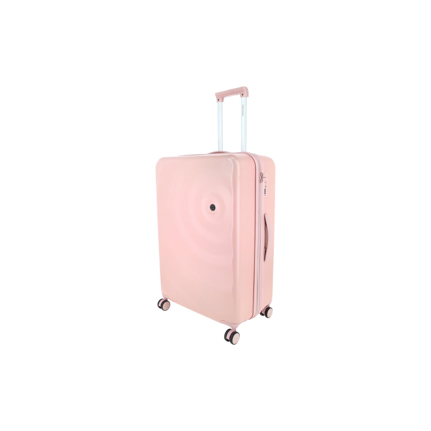 Crossing Miles Polycarbonate Expandable 20" Carry On Luggage Spinner - Pink