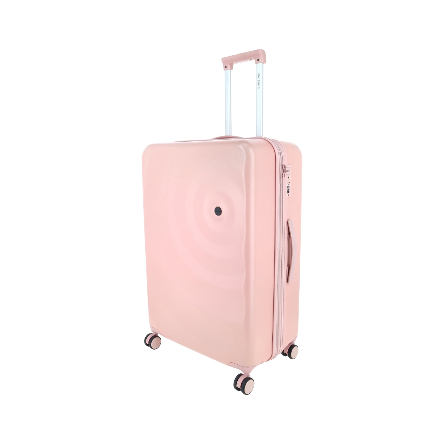 Crossing Miles Polycarbonate Expandable 24" Medium Luggage Spinner - Pink