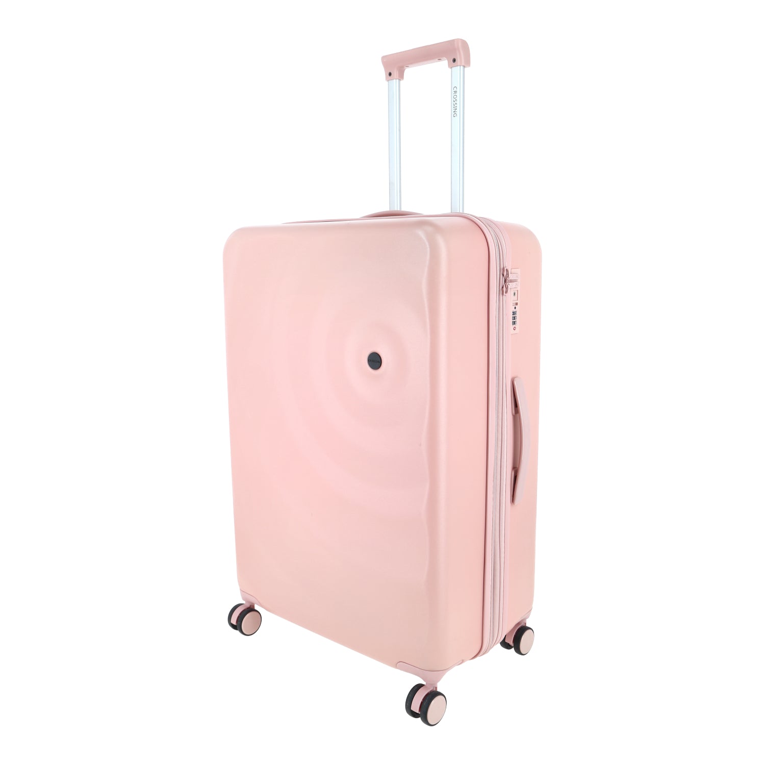 Crossing Miles Polycarbonate Expandable 28" Large Luggage Spinner - Pink