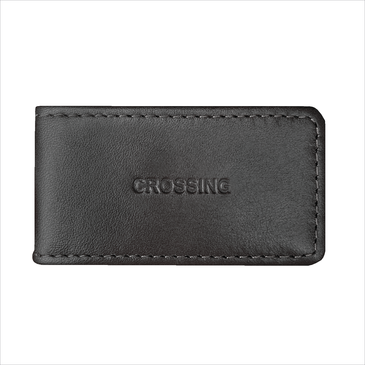 Crossing Antique Leather Money Clip - Timber - Black