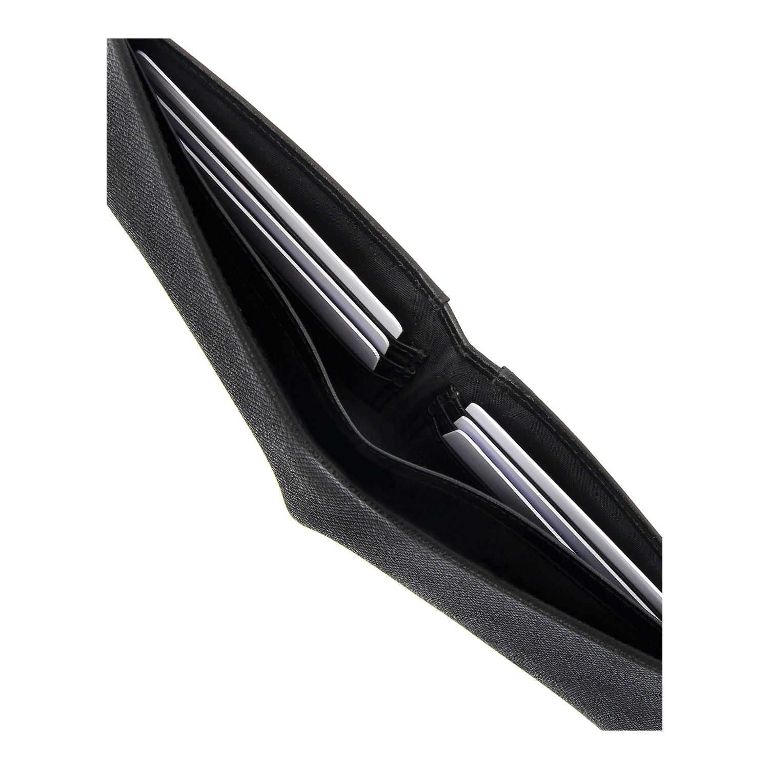 Crossing Elite Bi-fold Leather Wallet [16 Card Slots] RFID - Black