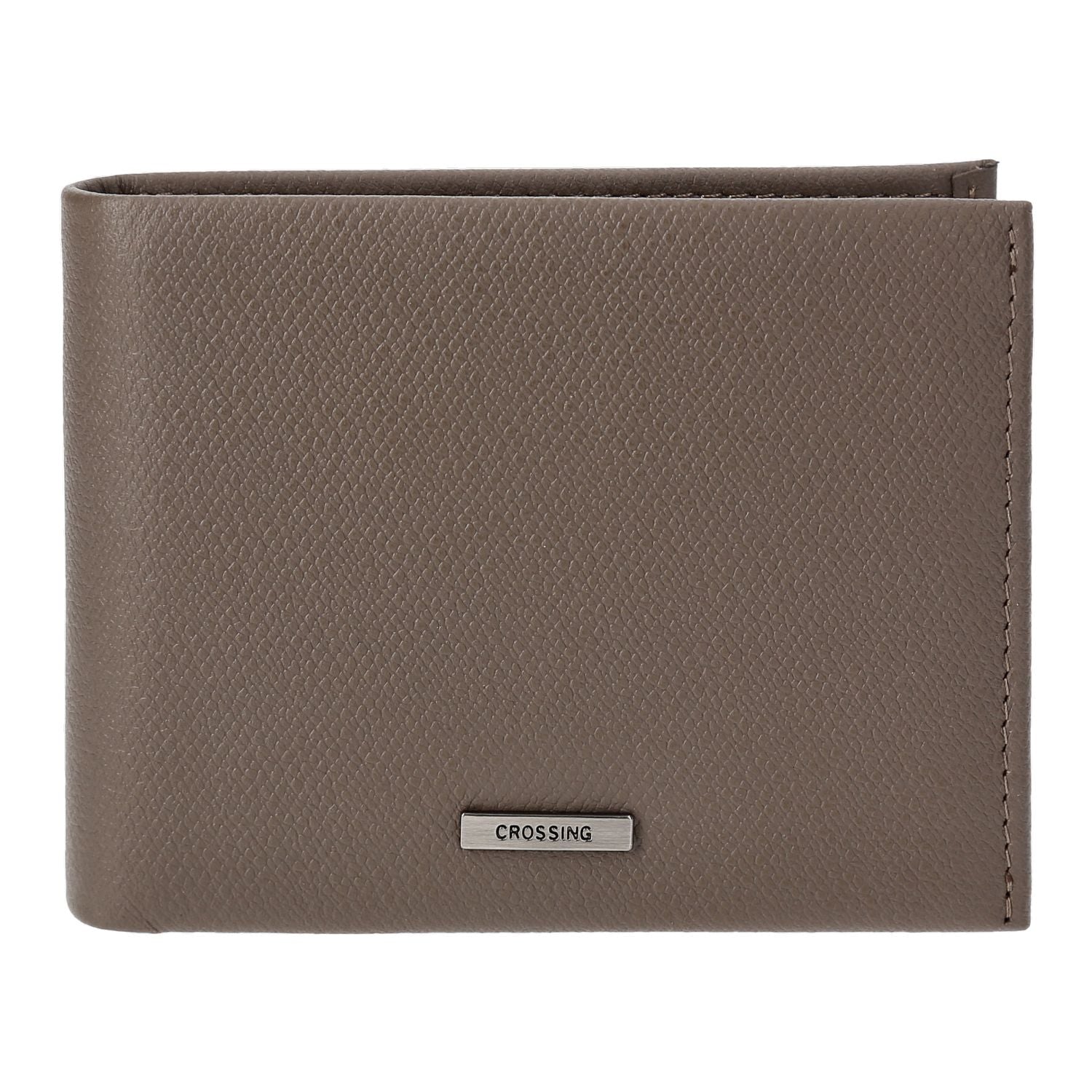 Crossing Elite Slim Leather Wallet With Coin Pocket [5 Card Slots] RFID - Dark Khaki