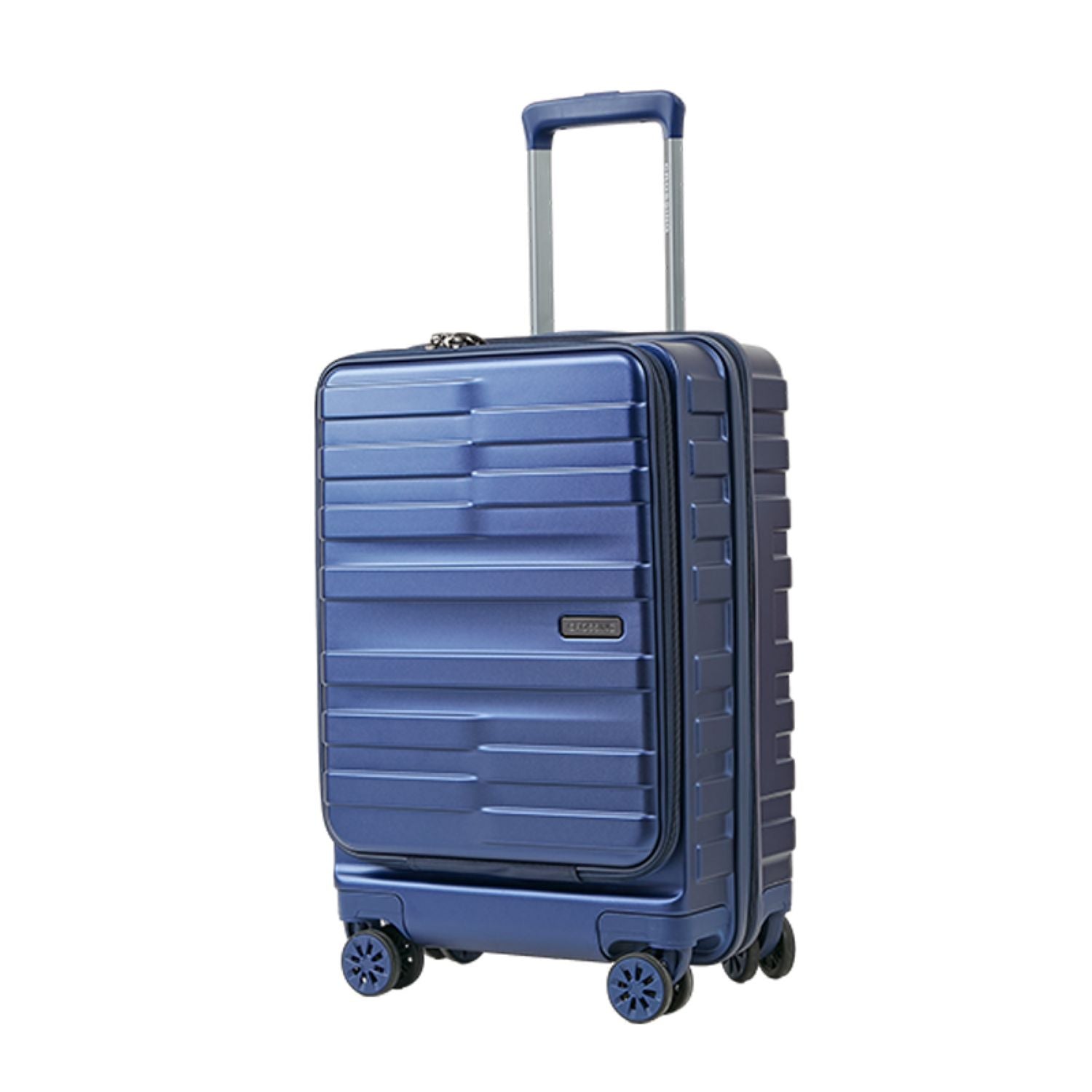 Crossing Groov Pc Trunk 20" Carry On Luggage With Front Access Opening - Stone Blue