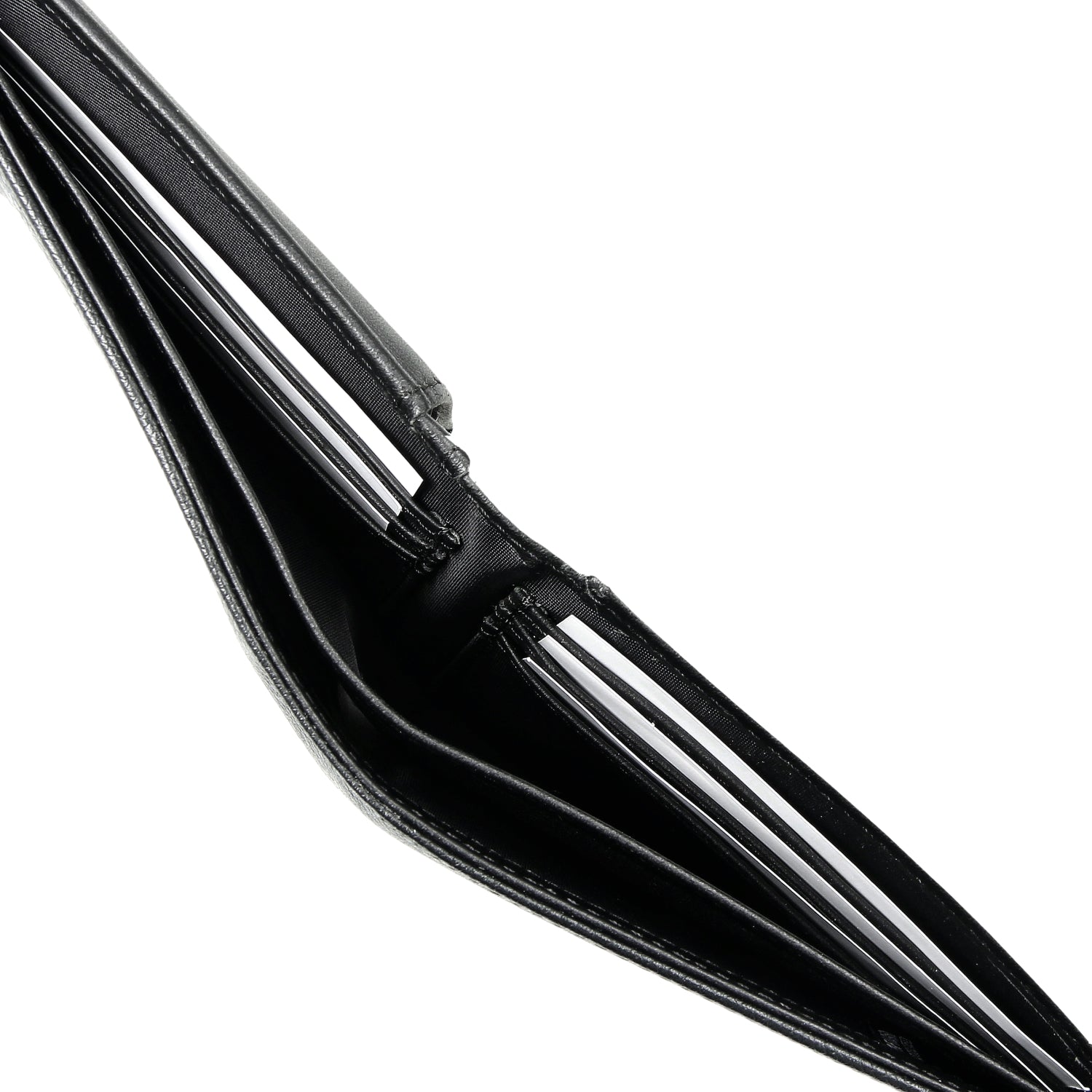 Crossing Infinite Bi-Fold Leather Wallet With Coin Pocket [13 Card Slots] RFID - Black