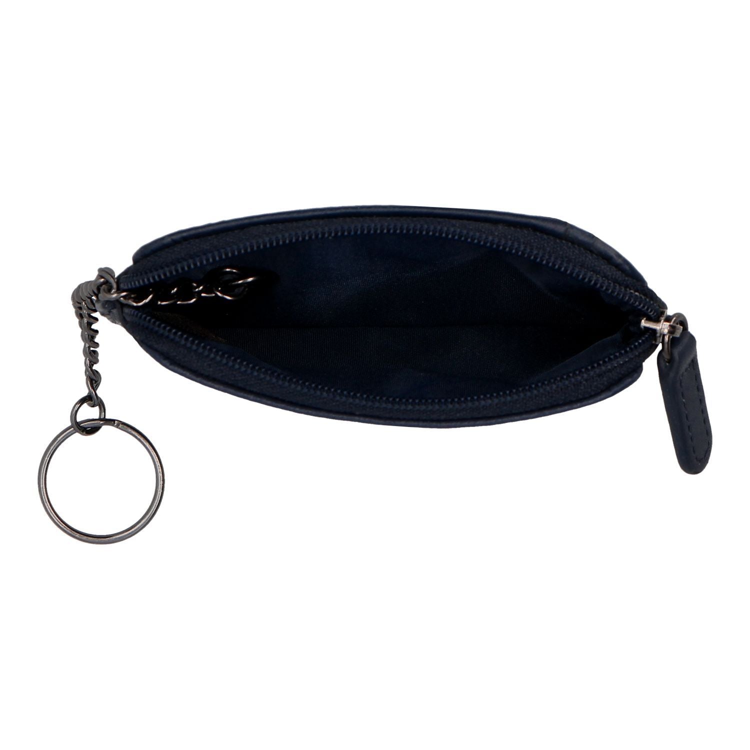 Crossing Infinite Leather Key Coin Pouch With Card Slots RFID - Blue