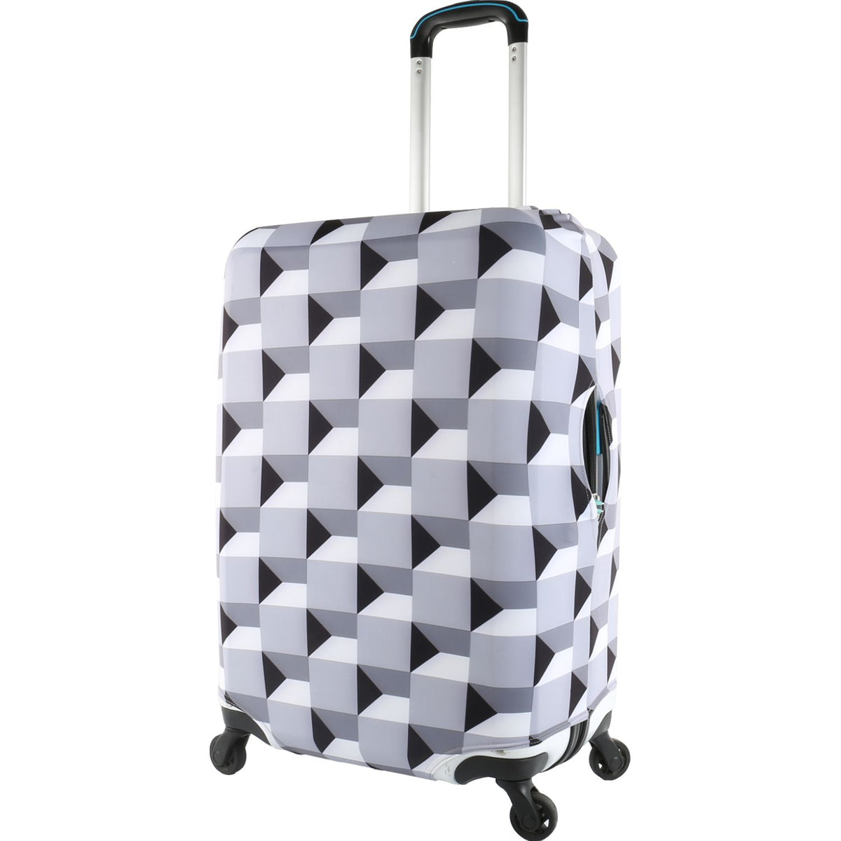 Crossing Luggage Cover Small V3 (18"- 21") - Geometric Cubes Pattern