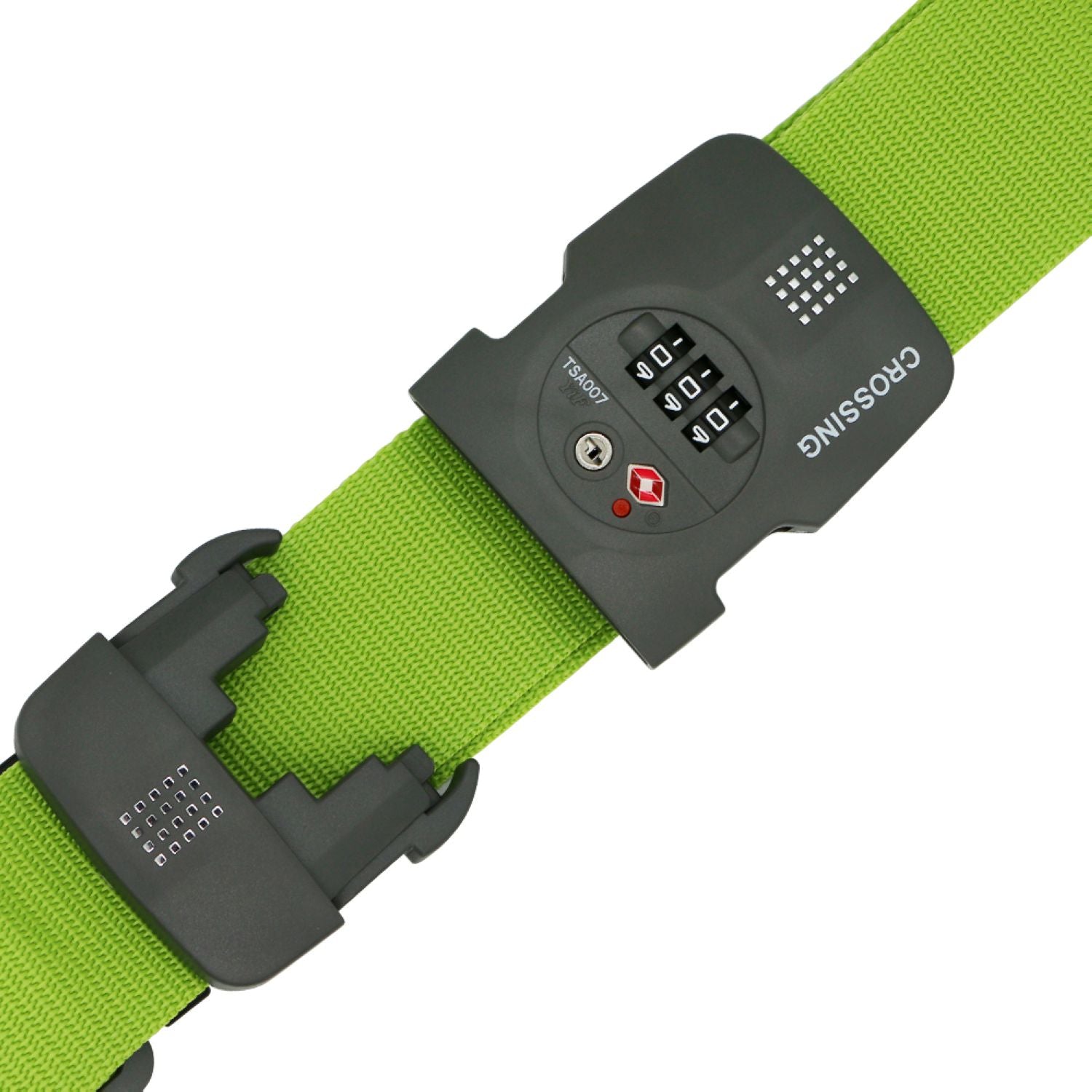 Crossing Luggage Strap With 3 Dial TSA Lock - Green