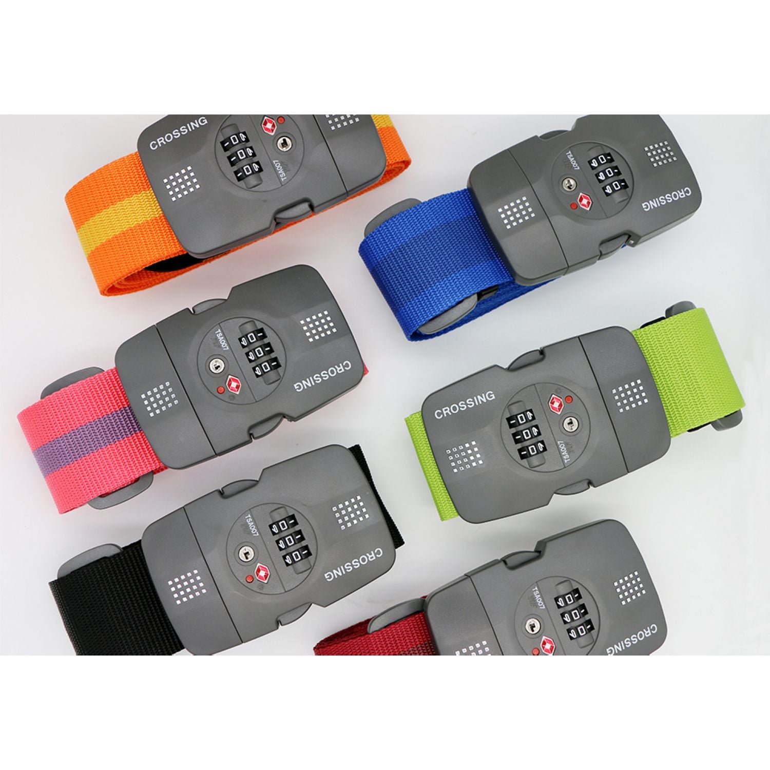 Crossing Luggage Strap With 3 Dial TSA Lock - Pink