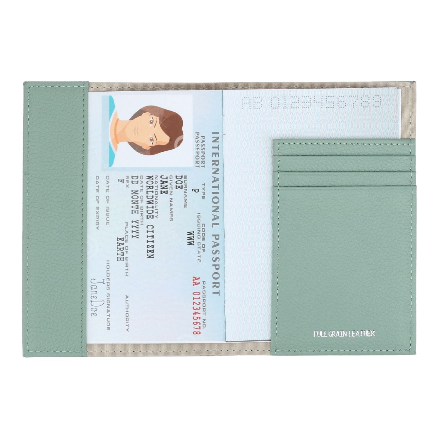 Crossing Milano Passport Holder Rfid - Sage