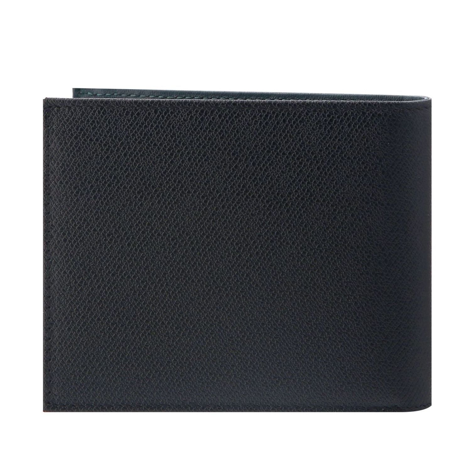 Crossing Modish Bi-fold Leather Wallet With Flap And Coin Pouch RFID - Black/Teal