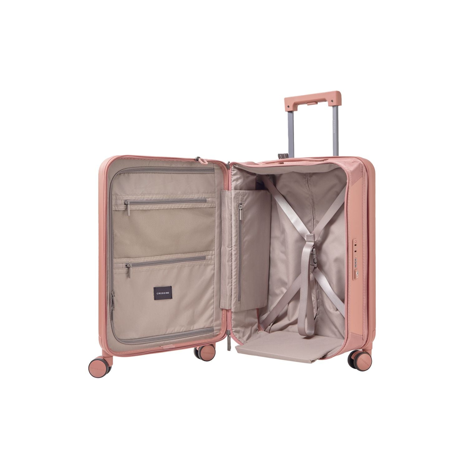 Crossing Ori Collapsible Polycarbonate 26" Medium Luggage - Rose Quartz