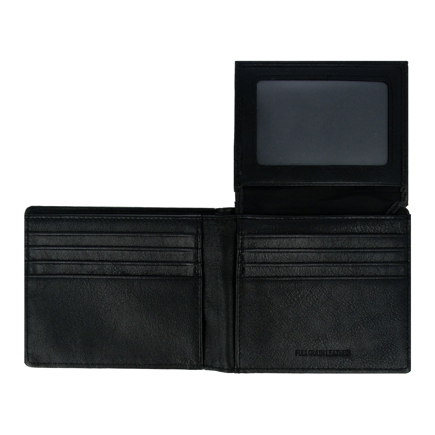 Crossing Prime Bi-Fold Nappa Leather Wallet With Flap [14 Card Slots] - Black