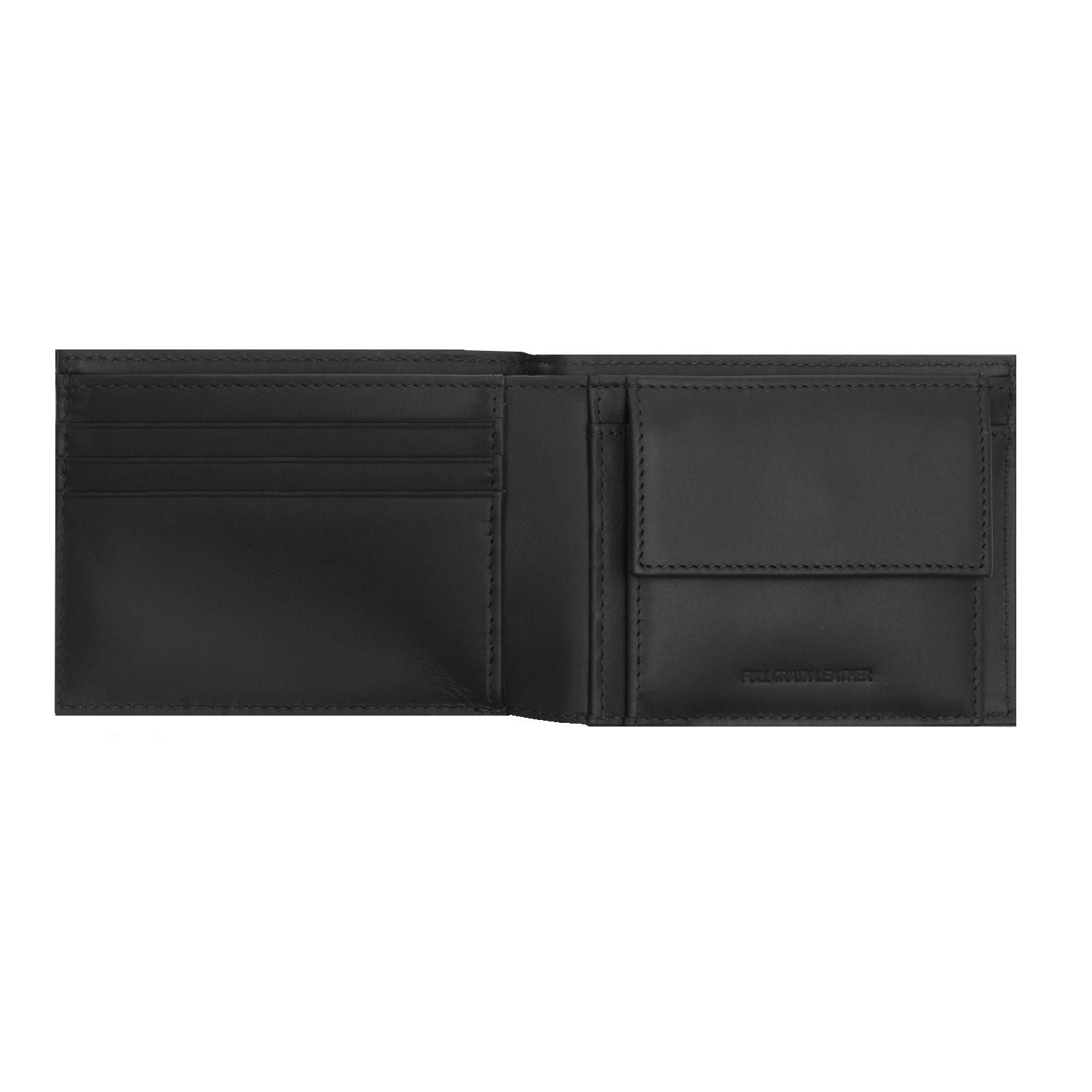 Crossing Riforma Slim Leather Wallet With Coin Pocket [5 Card Slots] RFID - Black