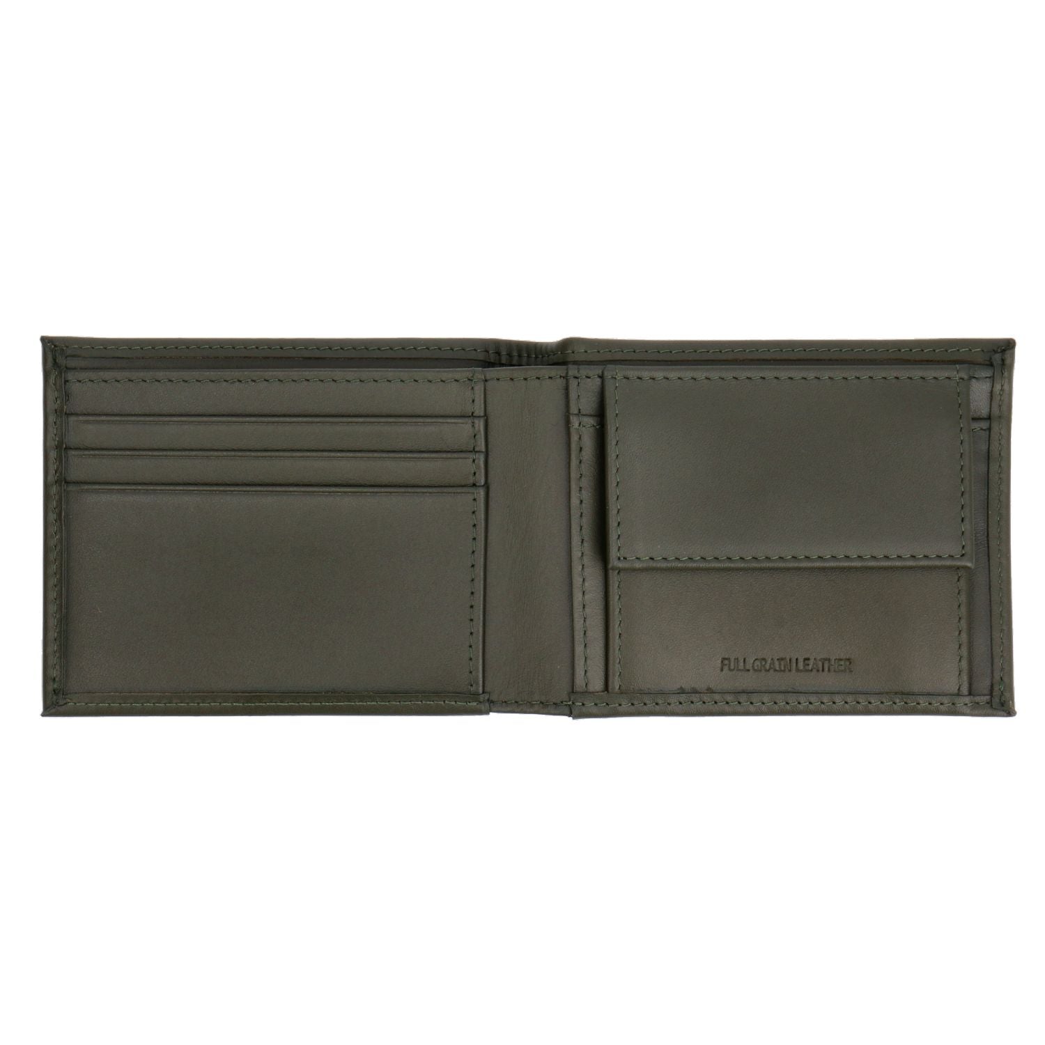 Crossing Sydney Slim Leather Wallet With Coin Pocket [5 Card Slots] Rfid - Khaki