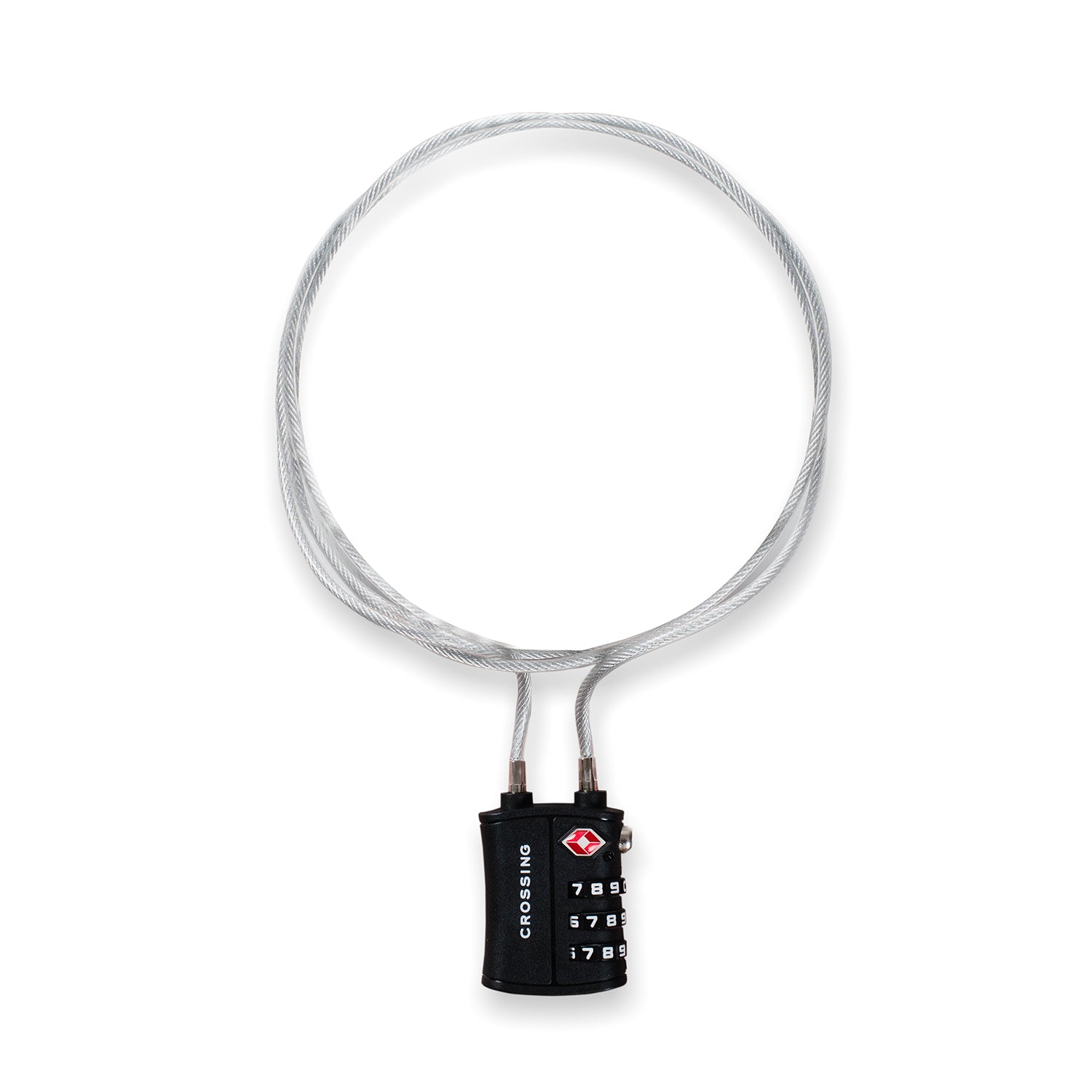 Crossing Ultra-Light TSA 3-Dial 1M Cable Lock - Black