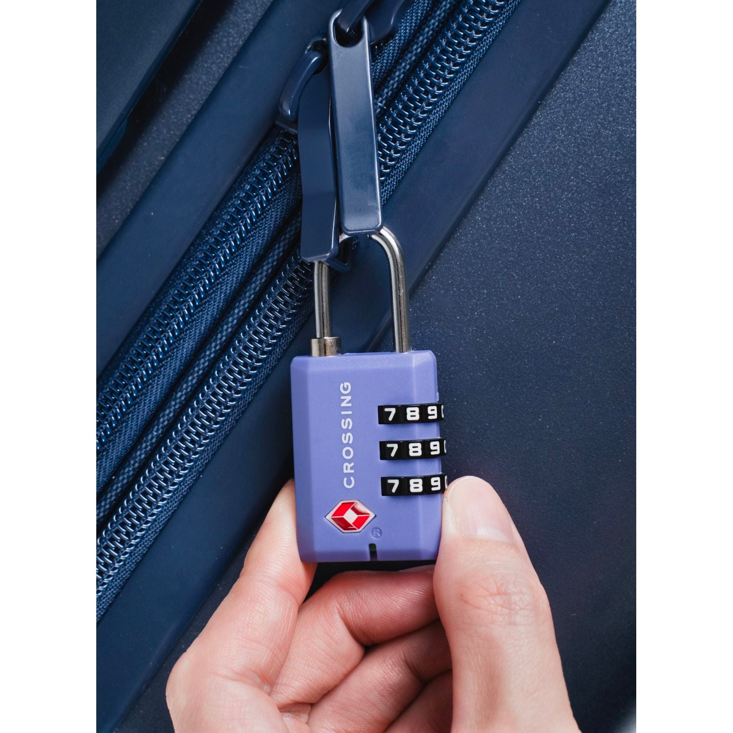 Crossing Ultra-Light TSA 3-Dial Travel Lock - Peri Blue