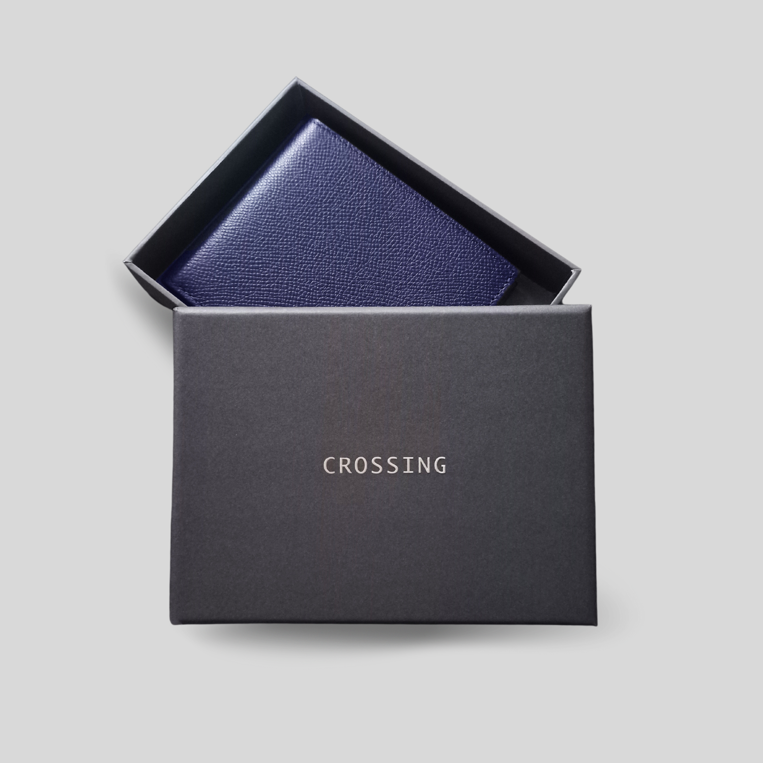 Crossing Modish Bi-fold Leather Wallet With Flap And Coin Pouch RFID - Black/Teal