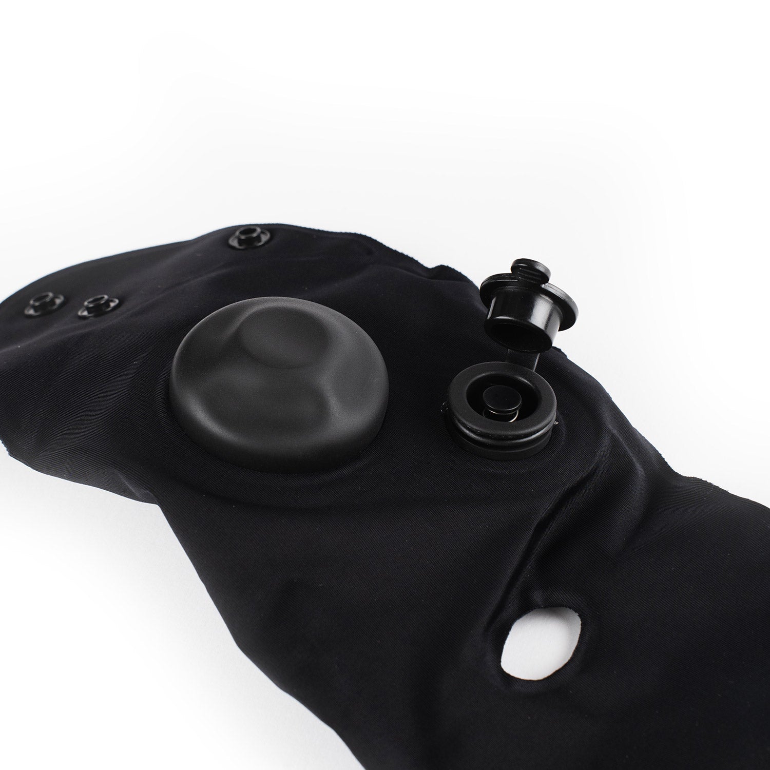 Crossing Inflatable Air Pump Neck Travel Pillow - Black