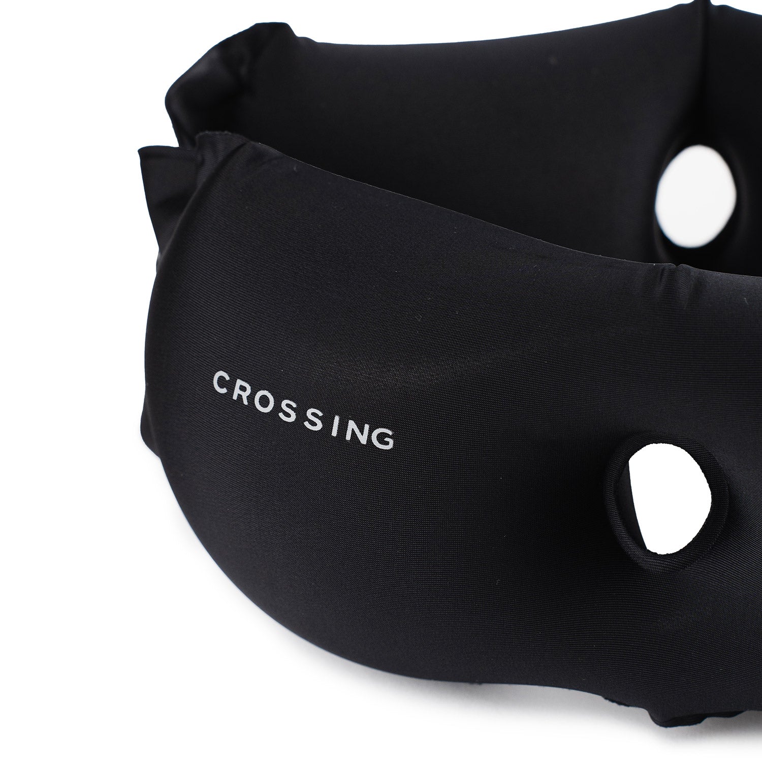 Crossing Inflatable Air Pump Neck Travel Pillow - Black