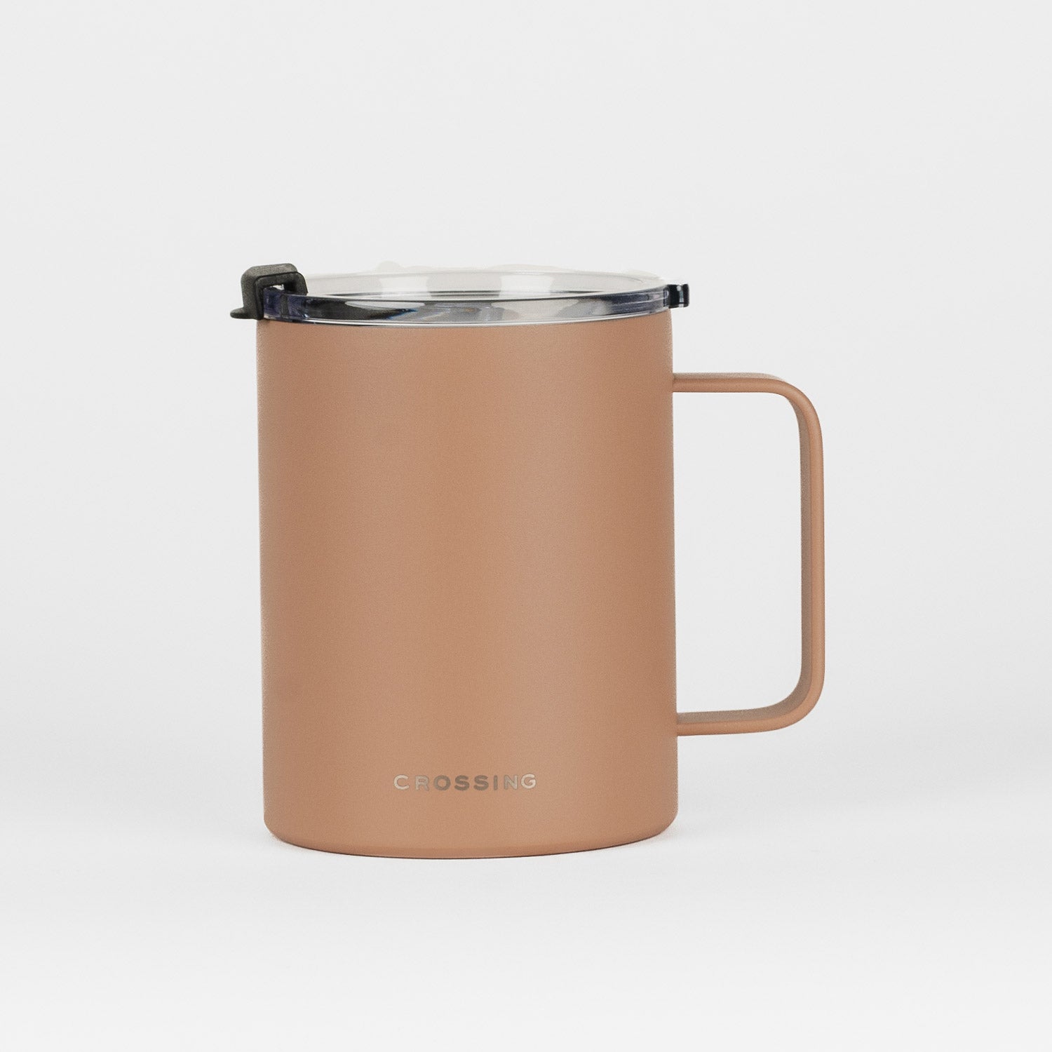 Crossing Neo Insulated S/S Ceramic Mug W Handle And Lid 420ml - Caramel