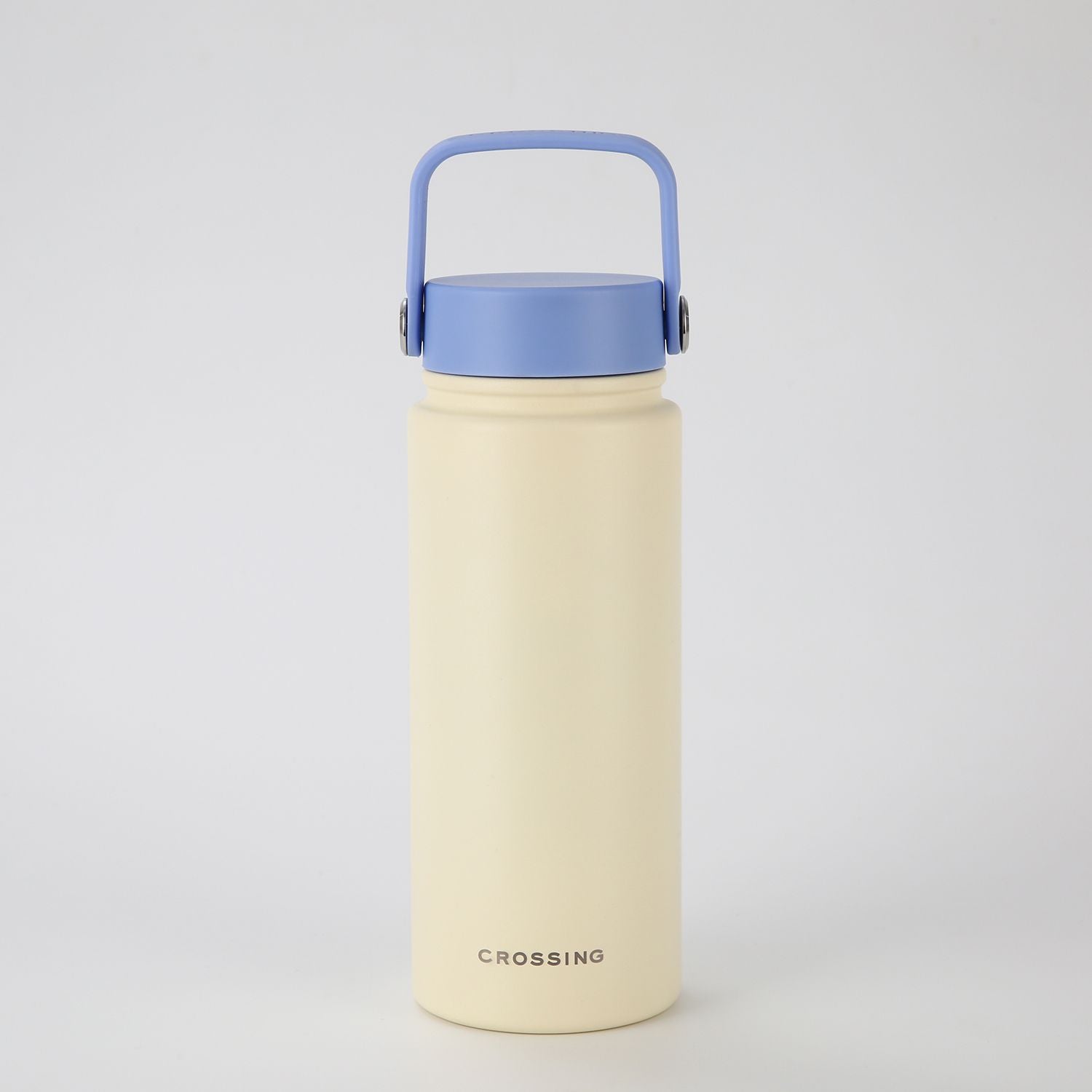 Crossing Urban Ceramic S/S Insulated Flat Cap Bottle With Handle 600ml - Cotton Heirloom Blue (Mix)
