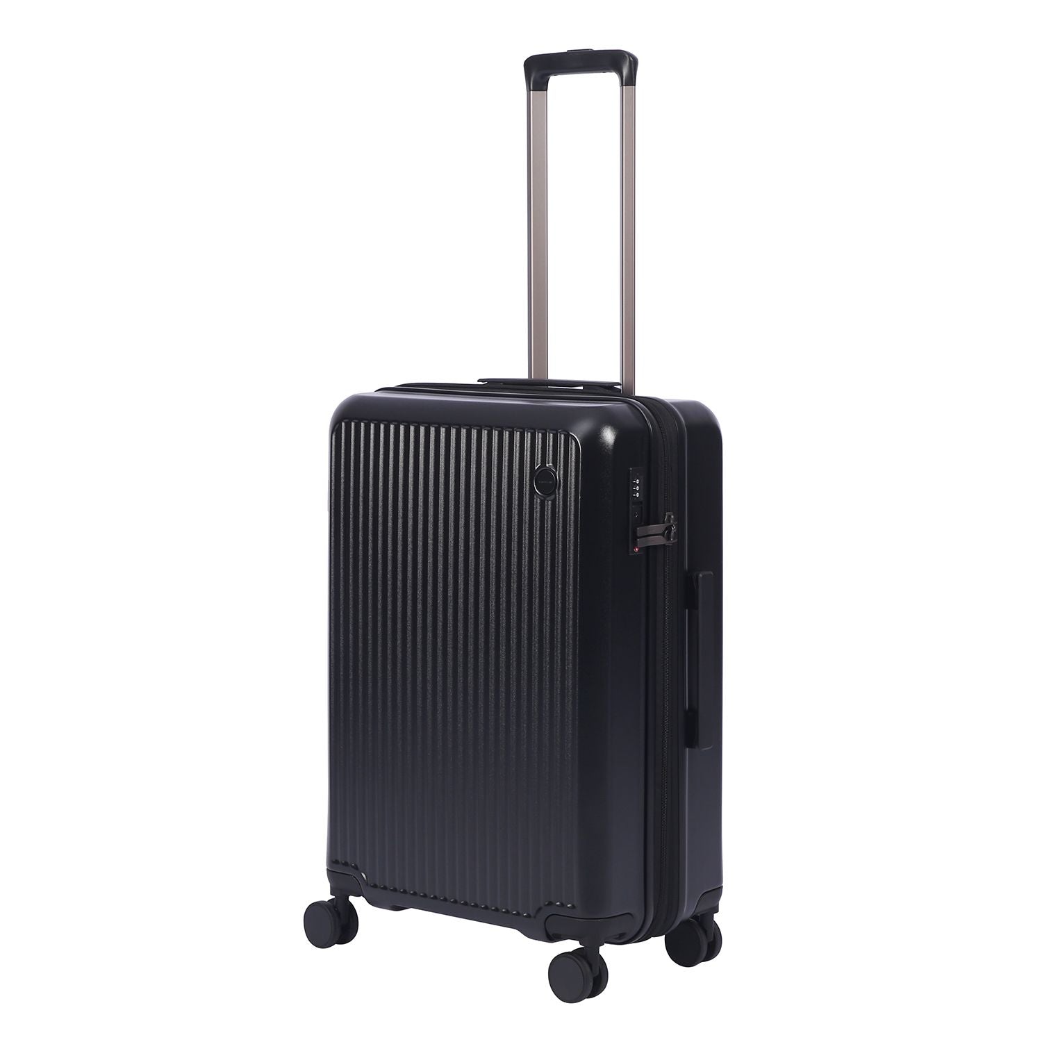 Crossing Vive Polycarbonate Expandable Medium Luggage T25 - Black