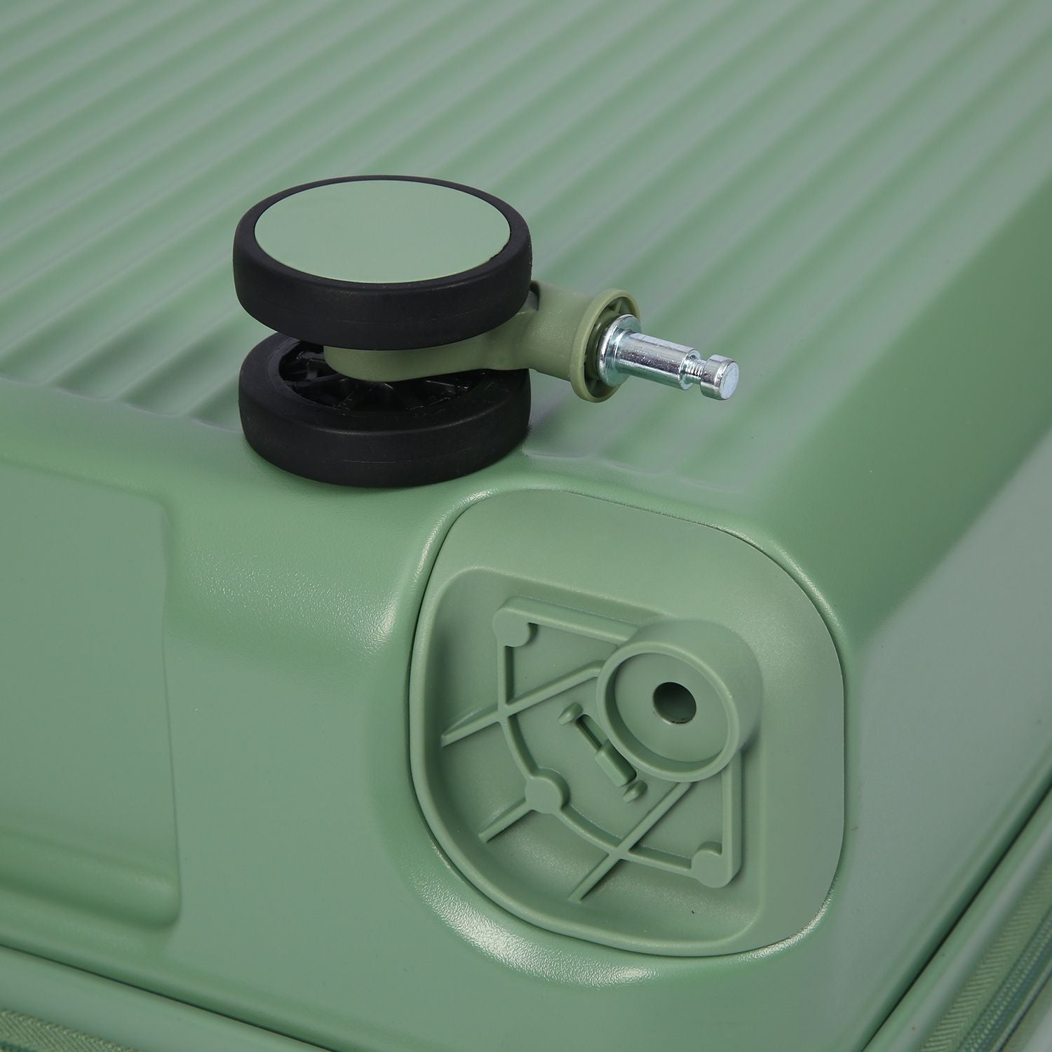 Crossing Vive Polycarbonate Expandable Medium Luggage T25 - Sage Green