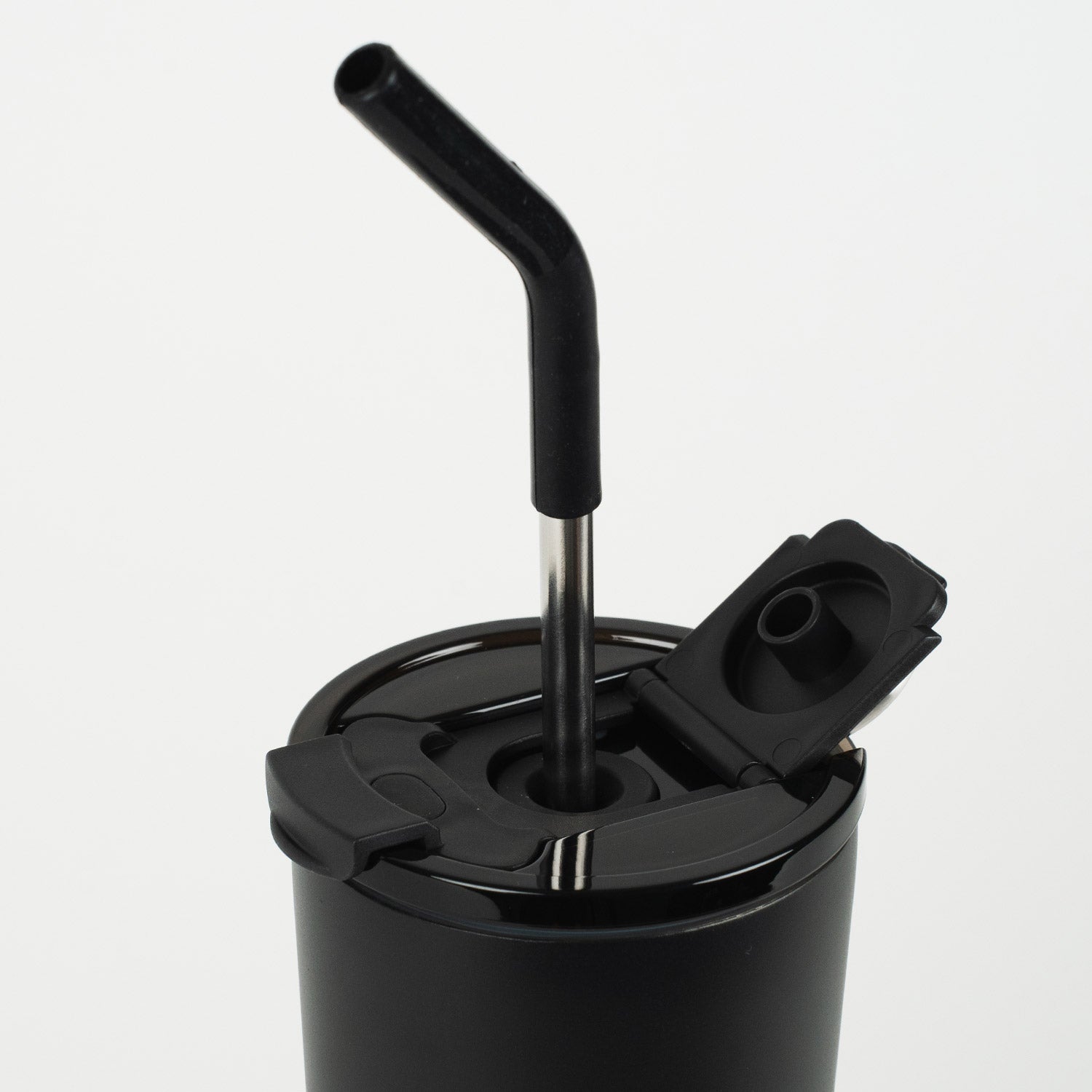 Crossing Volt Insulated Stainless Steel Straw Tumbler 710ML - Ebony