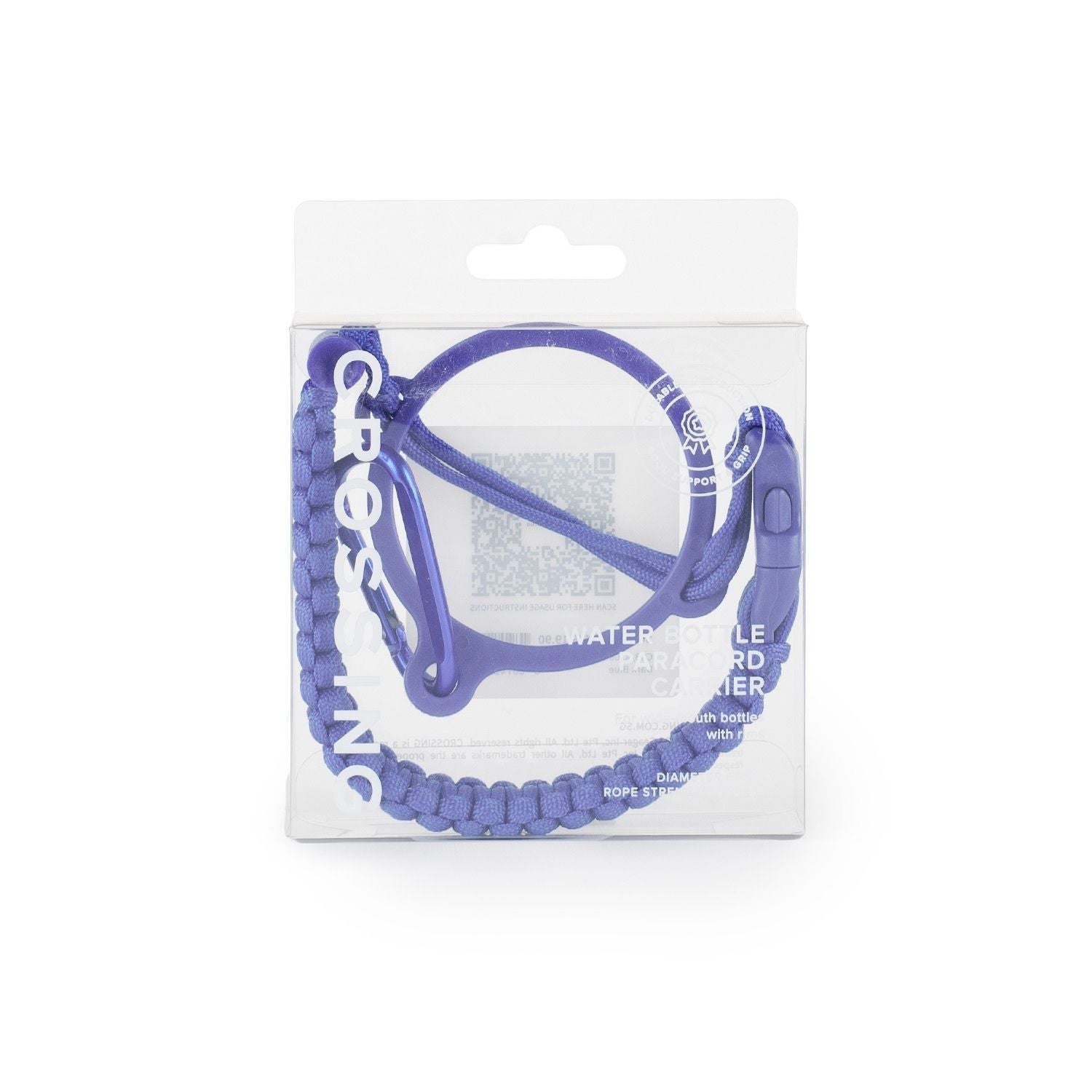 Crossing Paracord Bottle Carrier Strap with Carabiner - Dark Blue