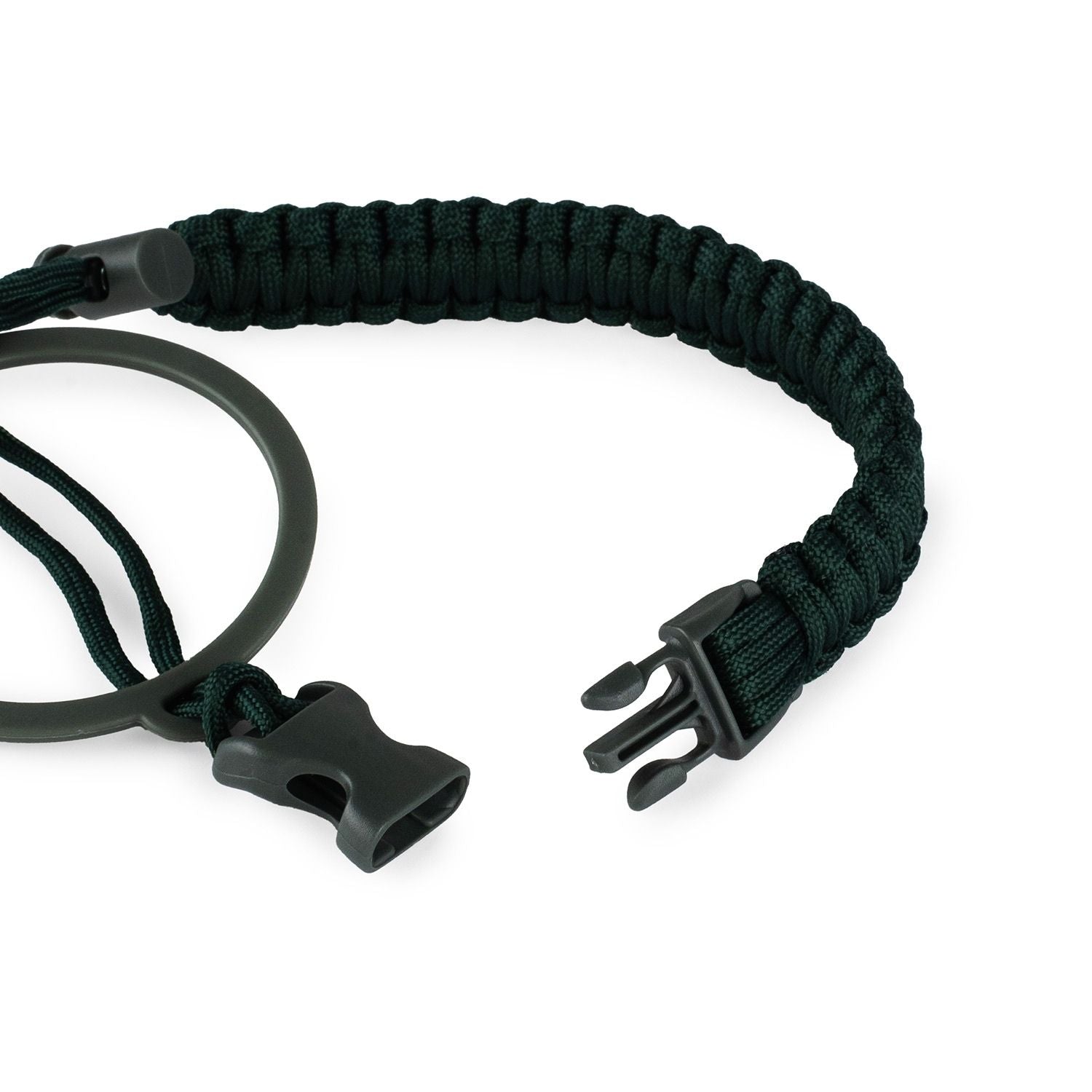 Crossing Paracord Bottle Carrier Strap with Carabiner - Dark Green