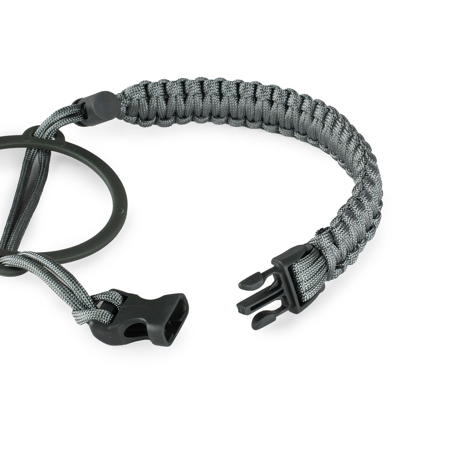 Crossing Paracord Bottle Carrier Strap with Carabiner - Grey