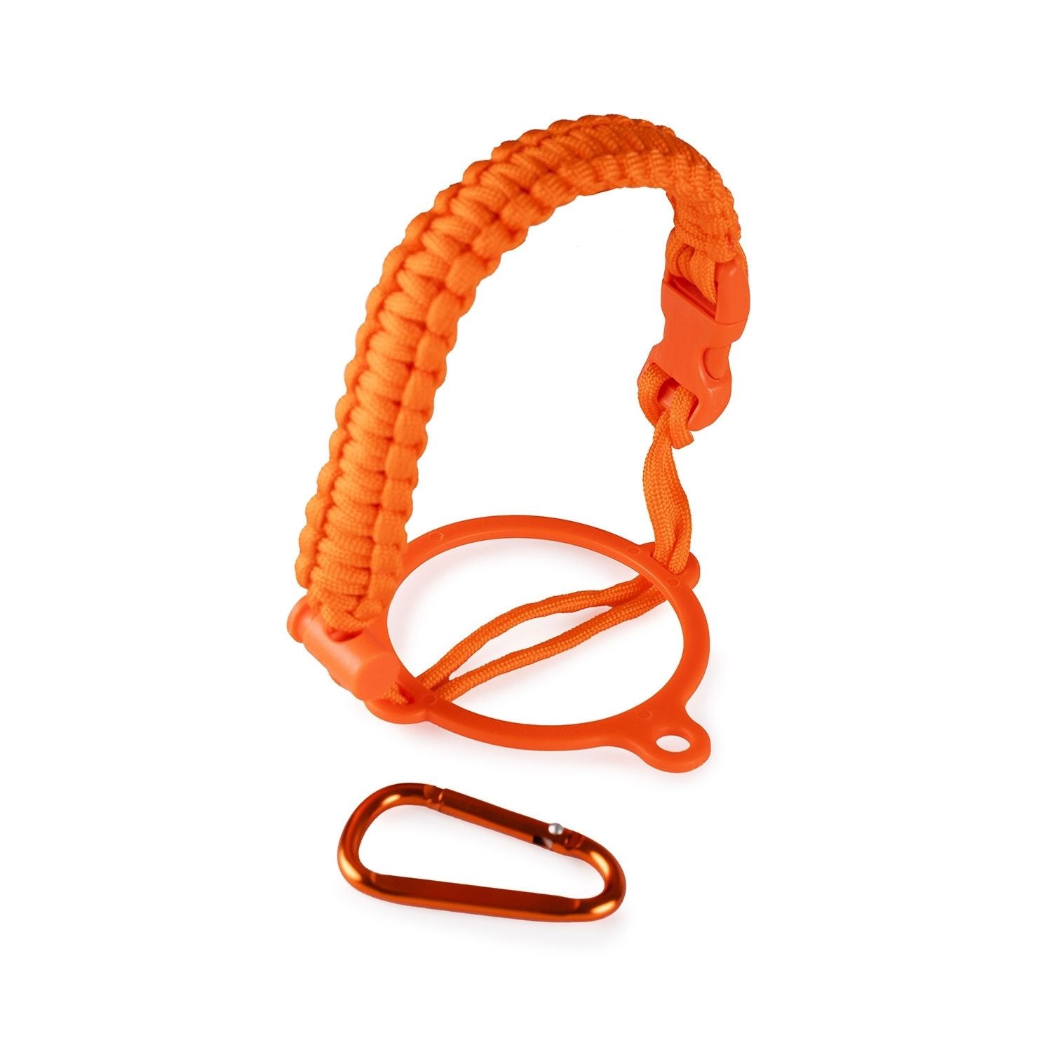 Crossing Paracord Bottle Carrier Strap with Carabiner - Orange