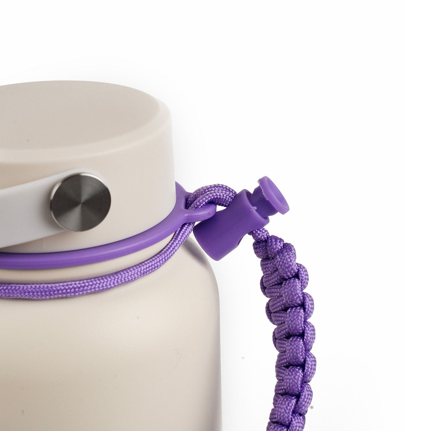 Crossing Paracord Bottle Carrier Strap with Carabiner - Purple
