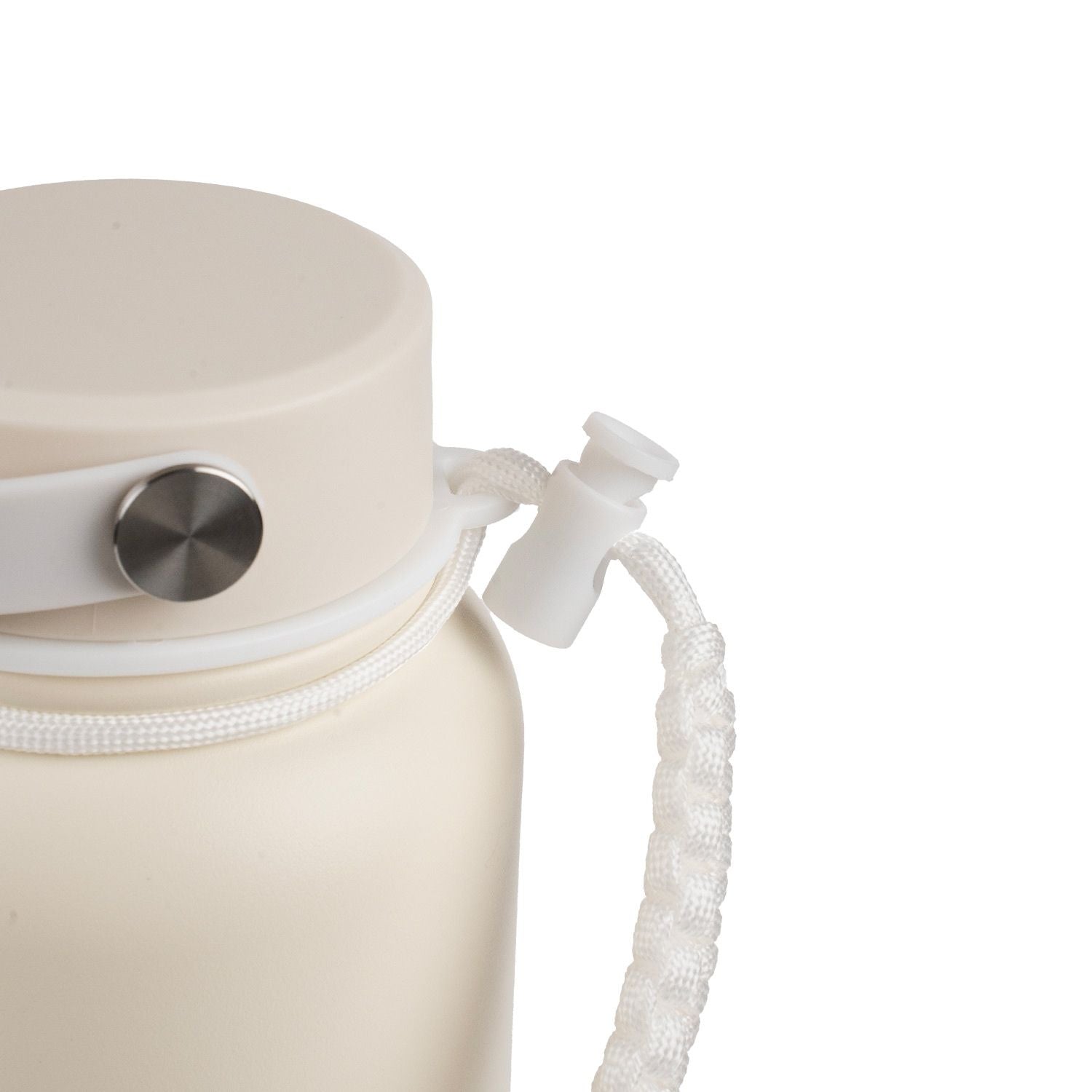 Crossing Paracord Bottle Carrier Strap with Carabiner - White