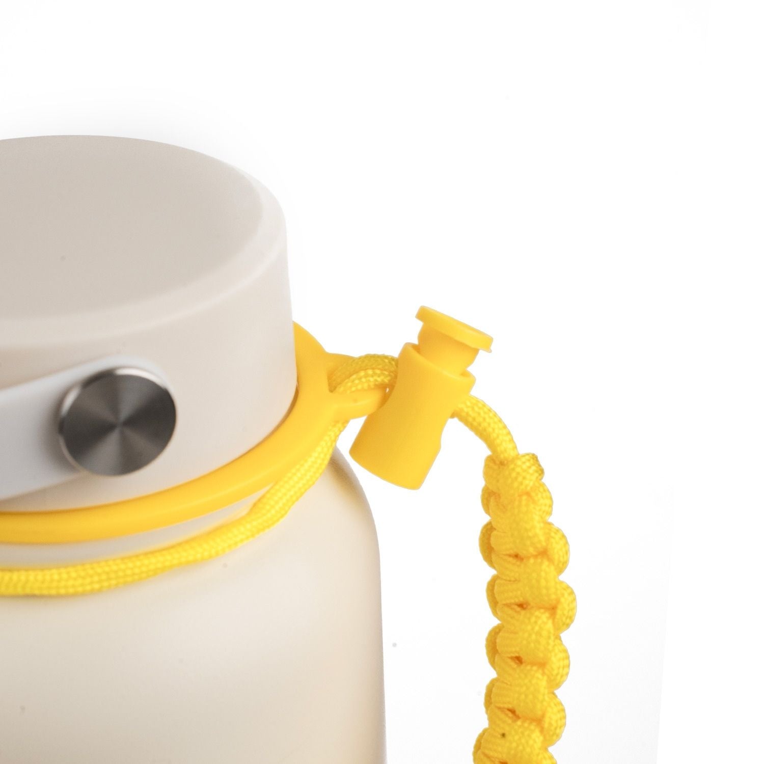 Crossing Paracord Bottle Carrier Strap with Carabiner - Yellow