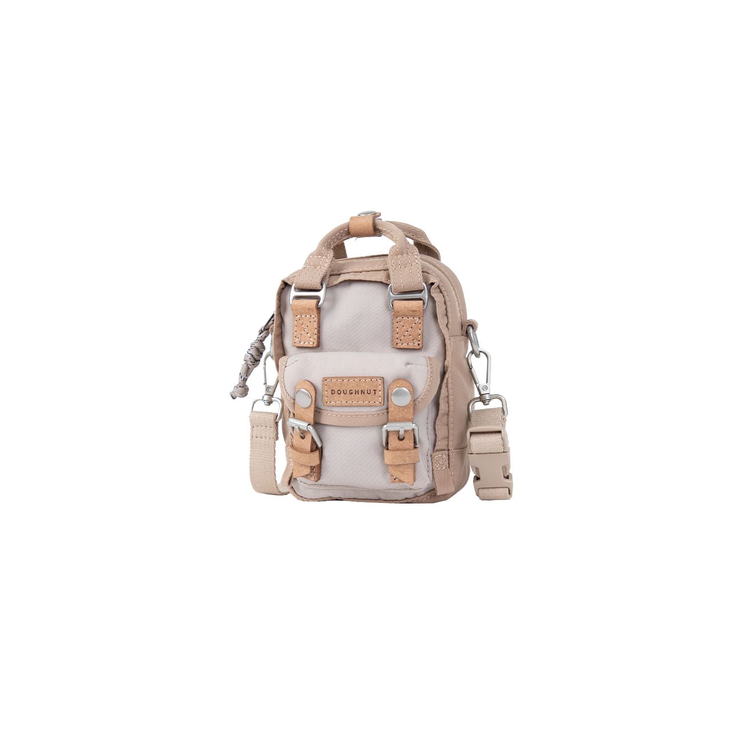 Doughnut Macaroon Tiny Happy Camper Series Crossbody -  Ivory