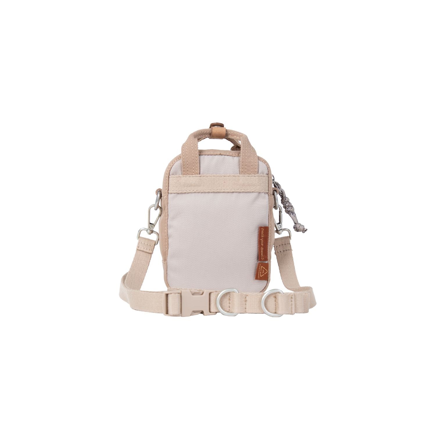 Doughnut Macaroon Tiny Happy Camper Series Crossbody -  Ivory
