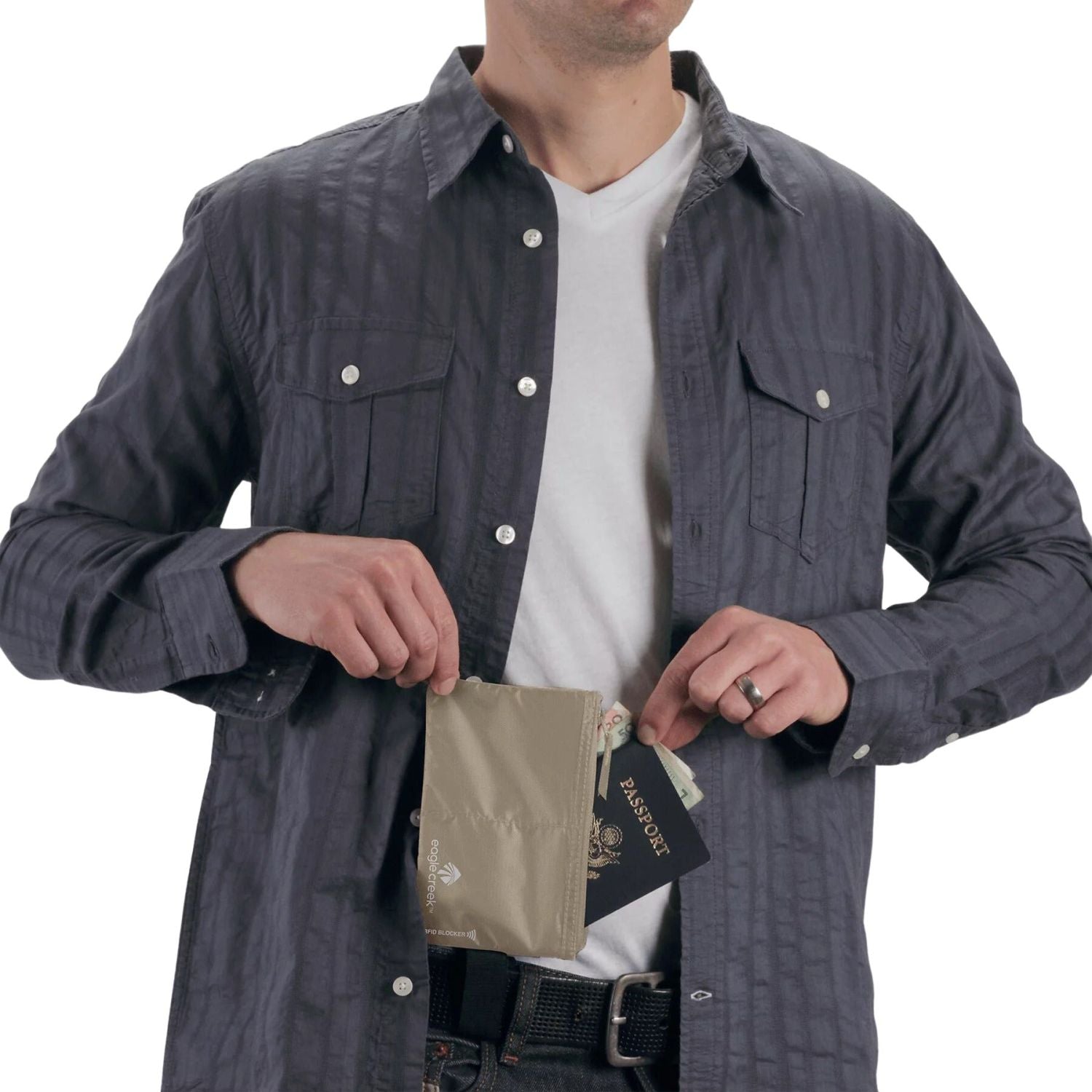 Eagle Creek Rfid Blocker Hidden Pocket (Tan)