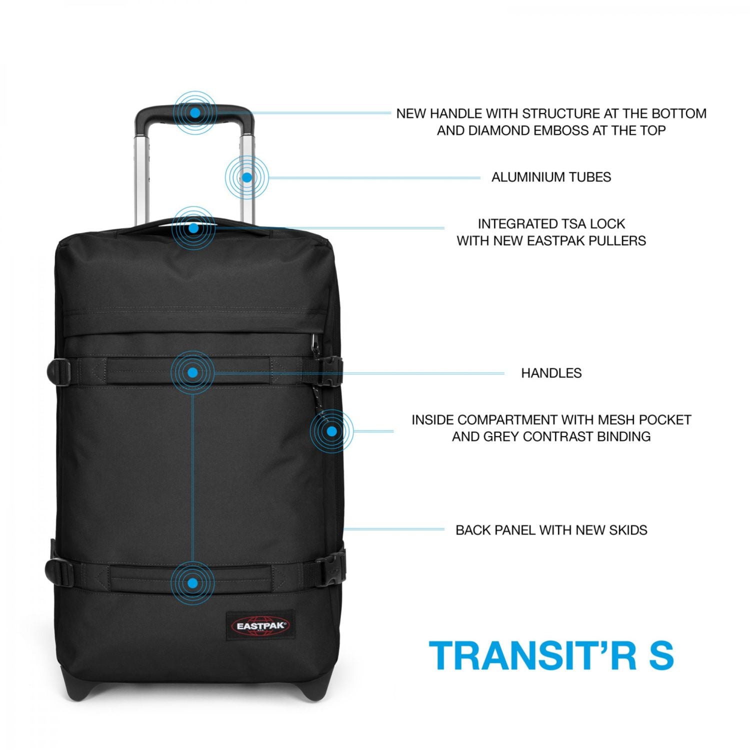 Eastpak Transit'r Soft Case S (21") Luggage - Black