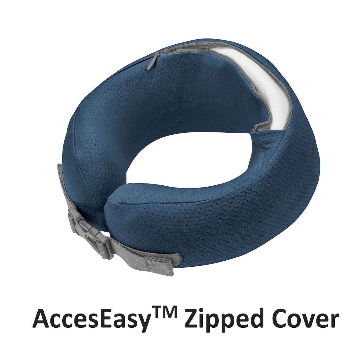 Easynap Foldable Pocket Travel Neck Pillow With Pouch Medium - Midnight Navy (Dark Blue)