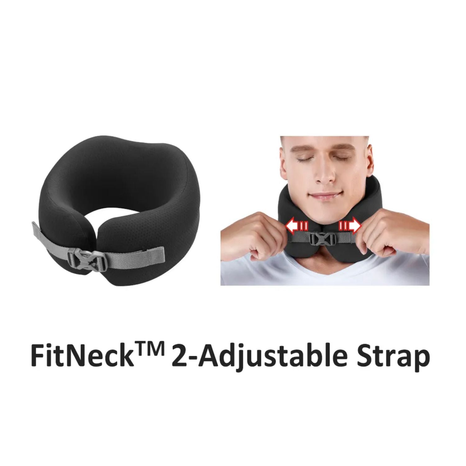 Easynap Foldable Pocket Travel Neck Pillow With Pouch Small - Pewter Gray