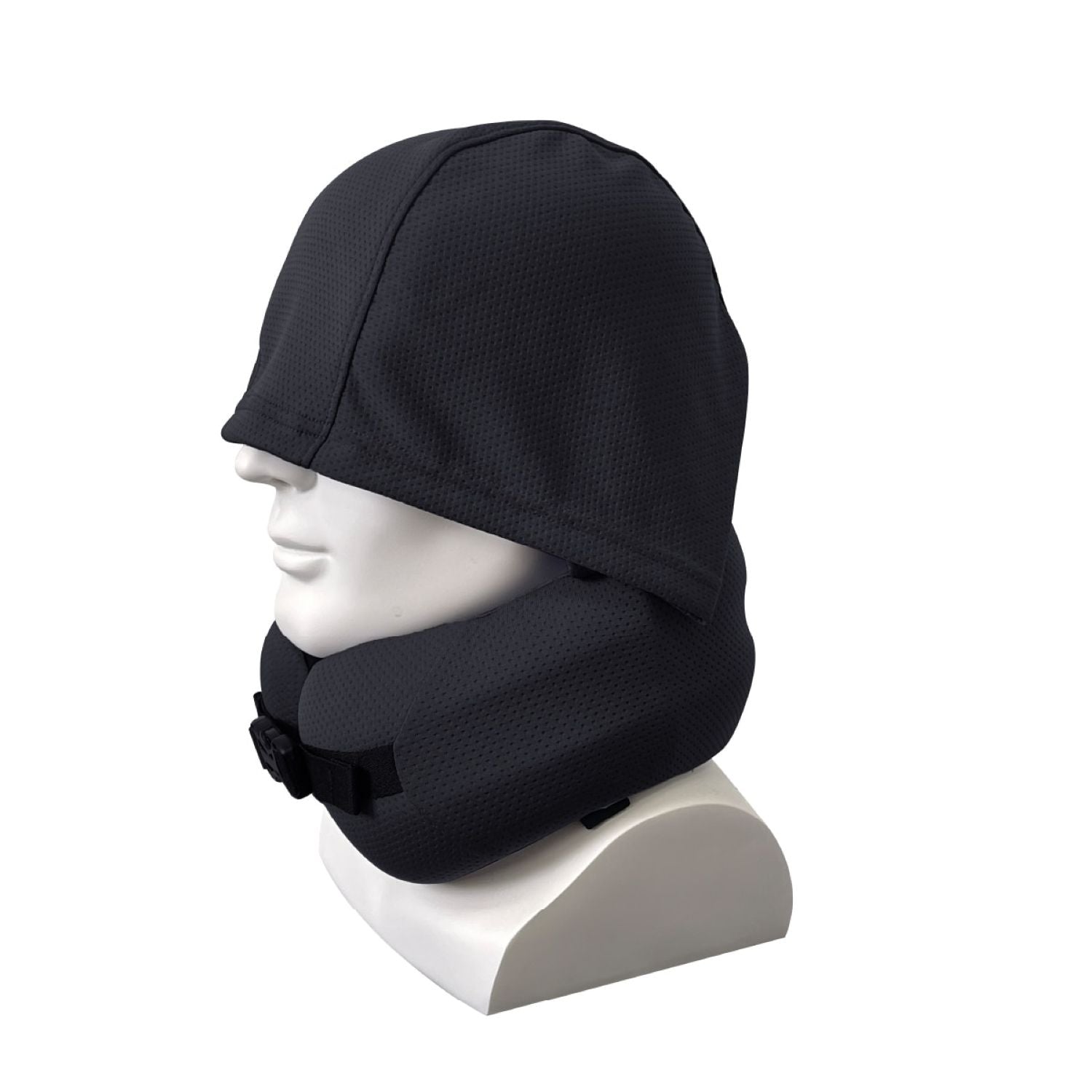 Easynap Travel Hooded Neck Pillow With Pouch - Moonless Night (Black)