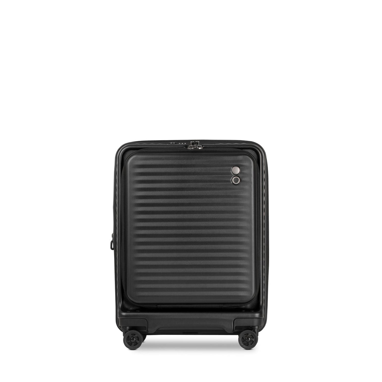 Echolac Celestra 20" Carry On Upright Luggage With Front Access Opening (Black)
