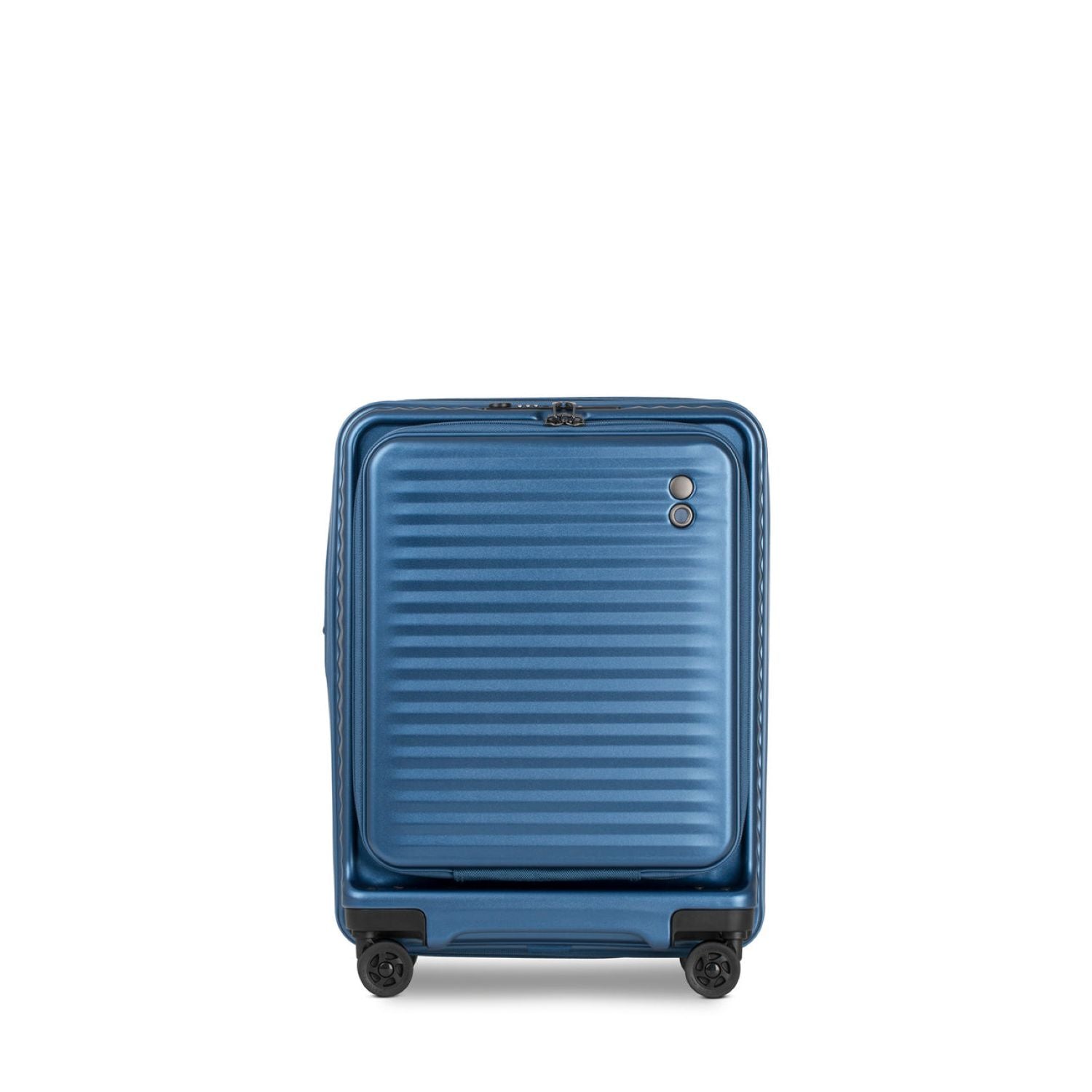Echolac Celestra 20" Carry On Upright Luggage With Front Access Opening (Blue)