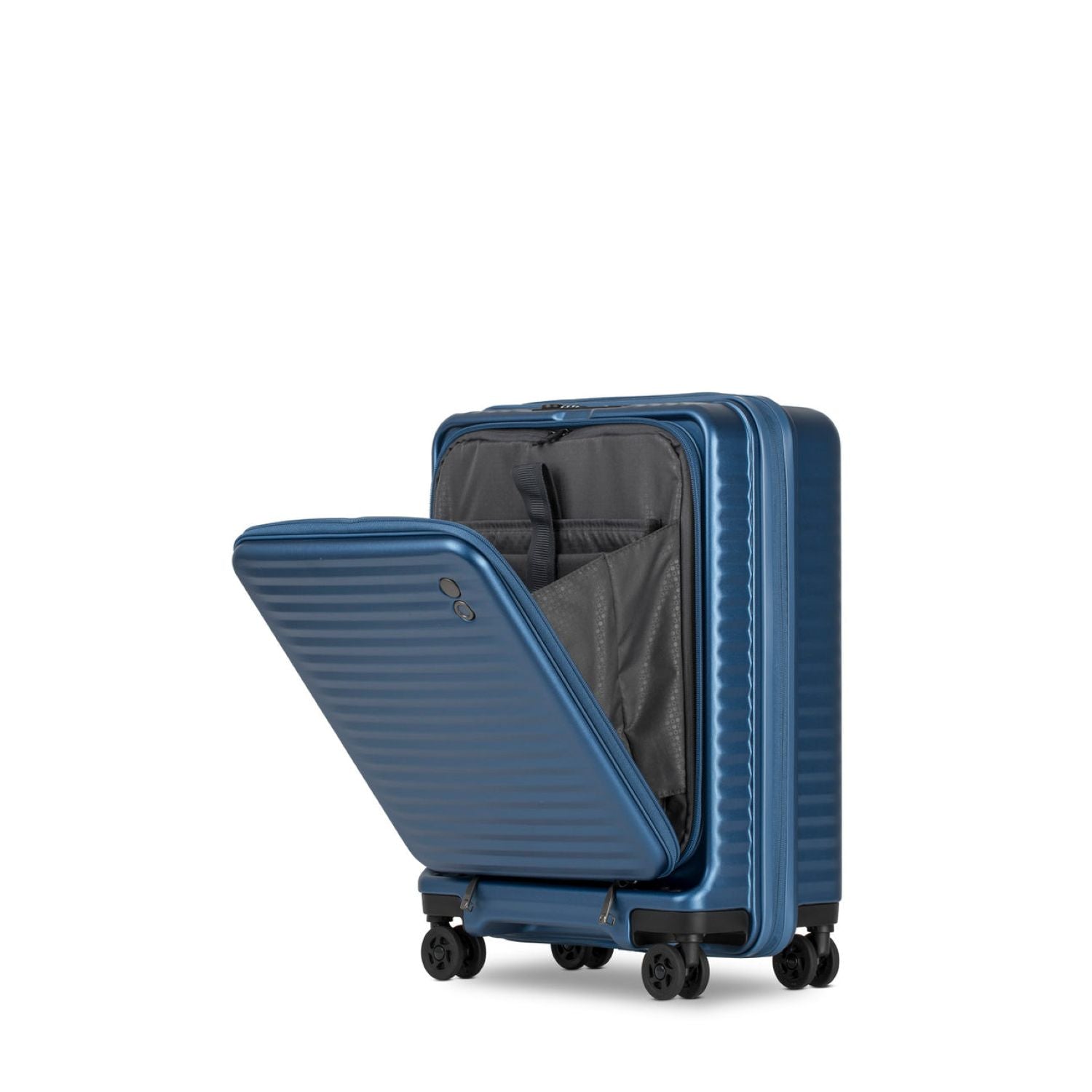 Echolac Celestra 20" Carry On Upright Luggage With Front Access Opening (Blue)