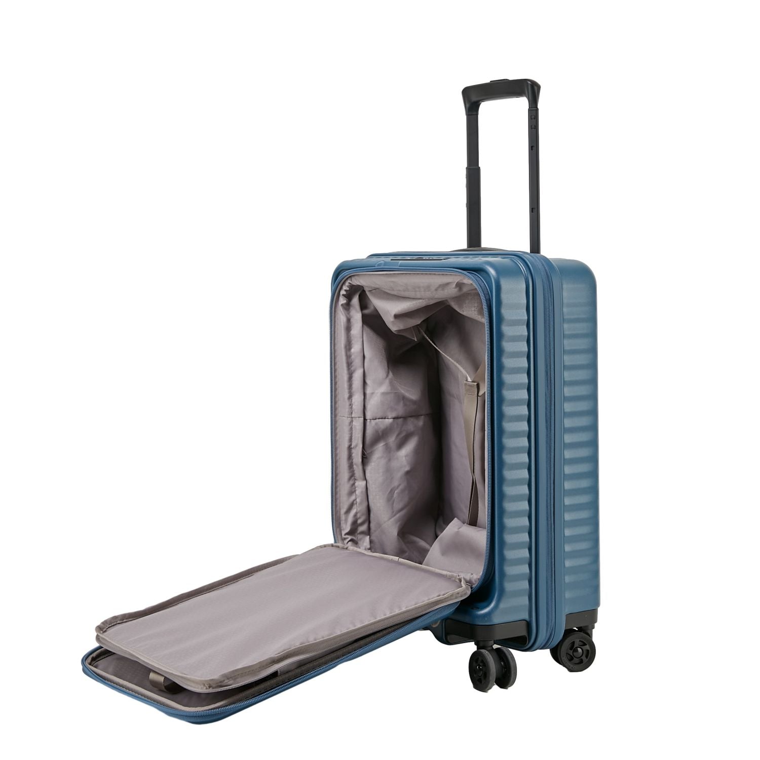 Echolac Celestra 20" Carry On Upright Luggage With Front Access Opening (Dark Blue)