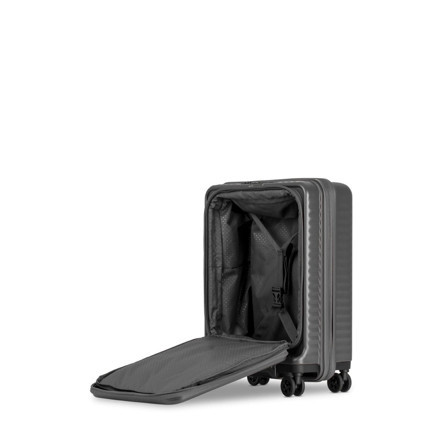 Echolac Celestra 20" Carry On Upright Luggage With Front Access Opening (Grey)