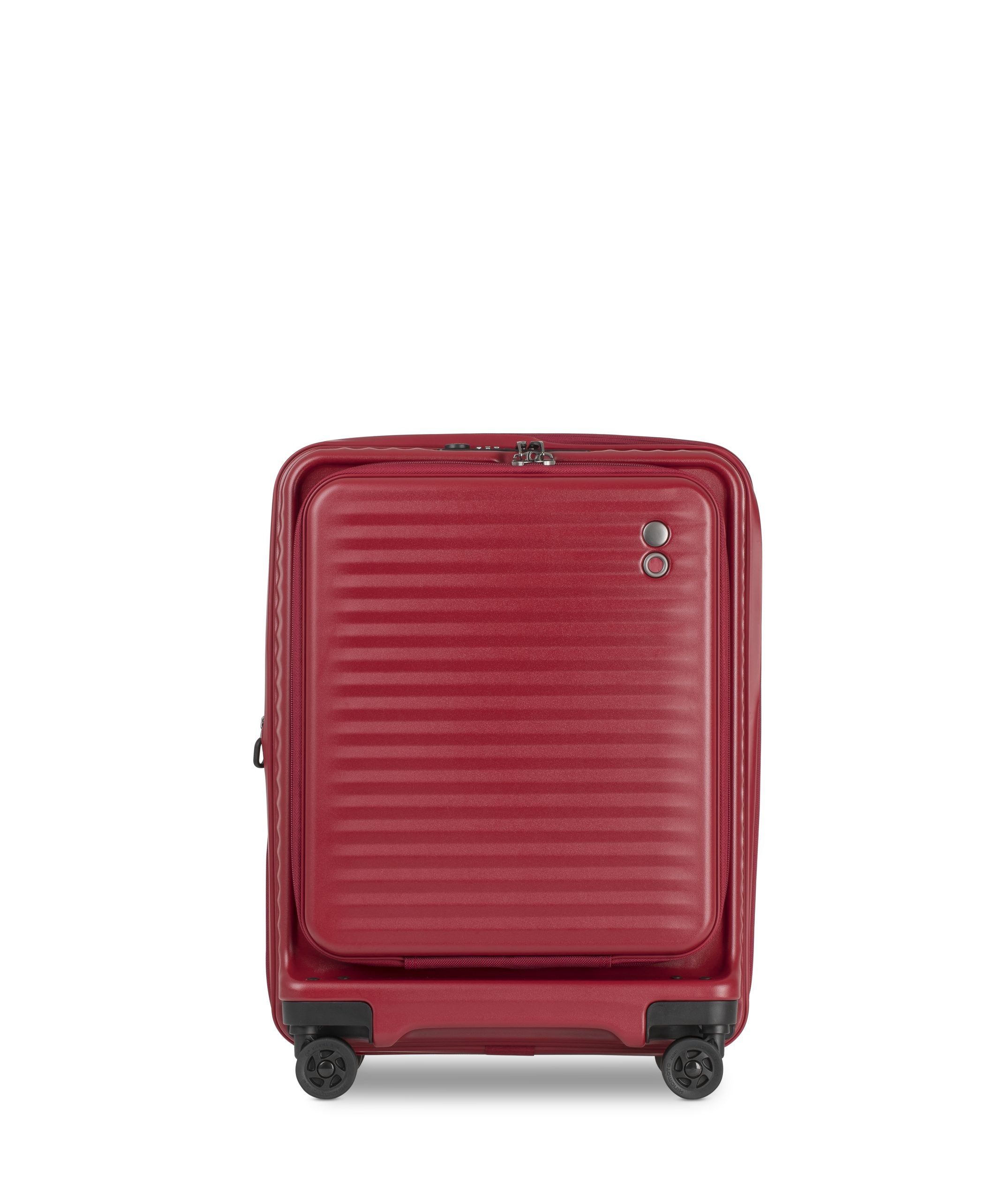 Echolac Celestra 20" Carry On Upright Luggage With Front Access Opening (Red)